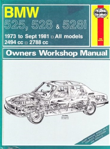 BMW 525, 528 528i 1973 to Sept 1981 Workshop Manual