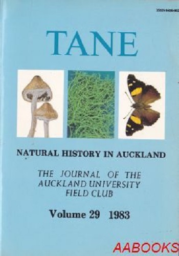 Tane Natural History in Auckland Volume 29