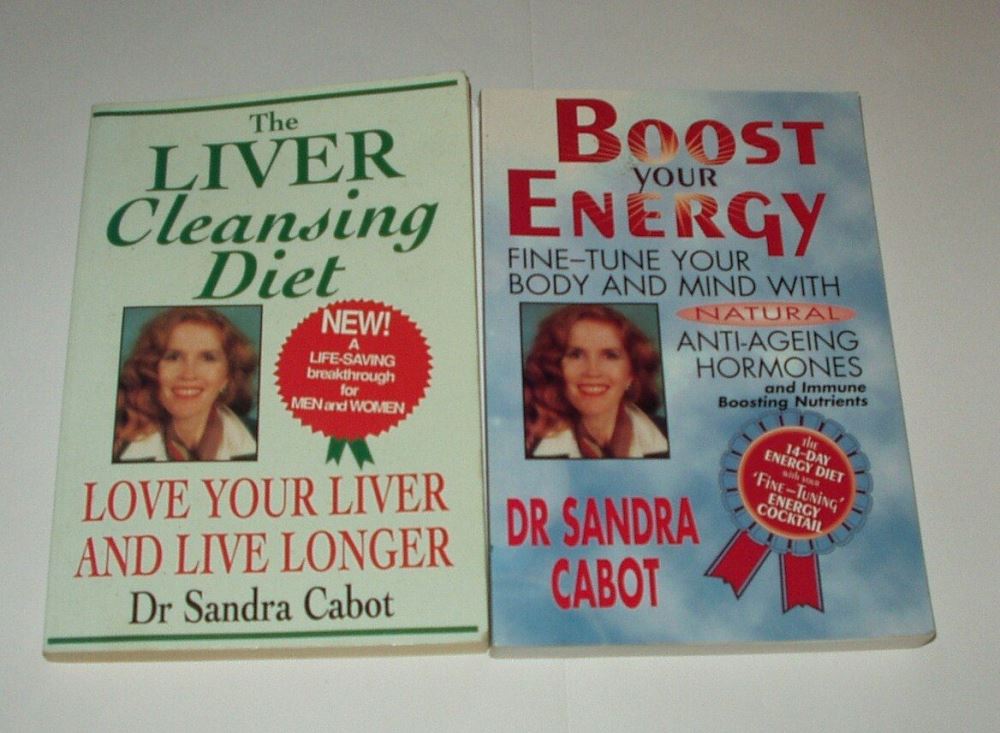 The Liver Cleansing Diet & Boost Your Energy 2 books by Sandra Cabot