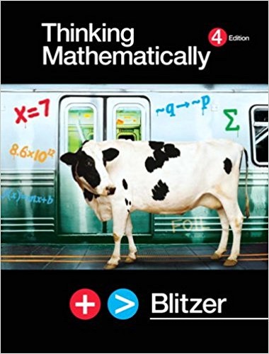 Thinking Mathematically 4th Edition by Robert F. Blitzer