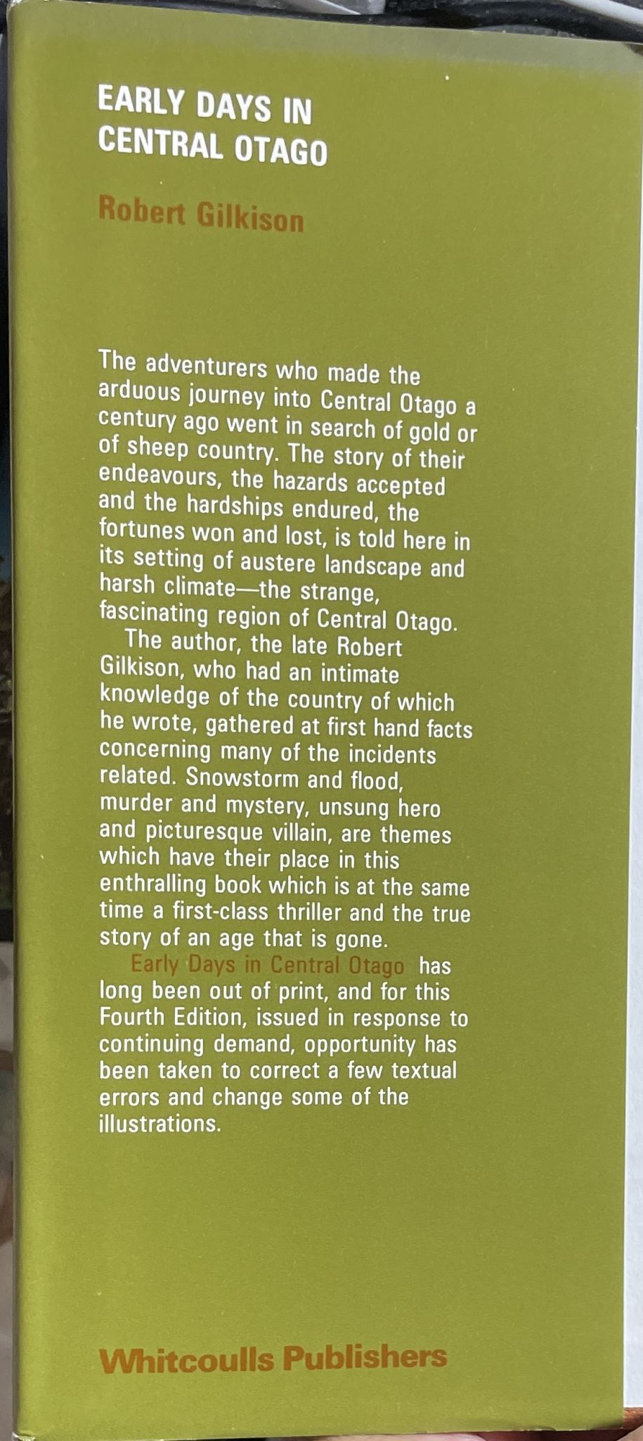 Early Days in Central Otago by Robert Gilkison