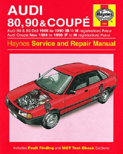 Audi 80, 90 and Coupe 1986-90 Service and Repair Manual