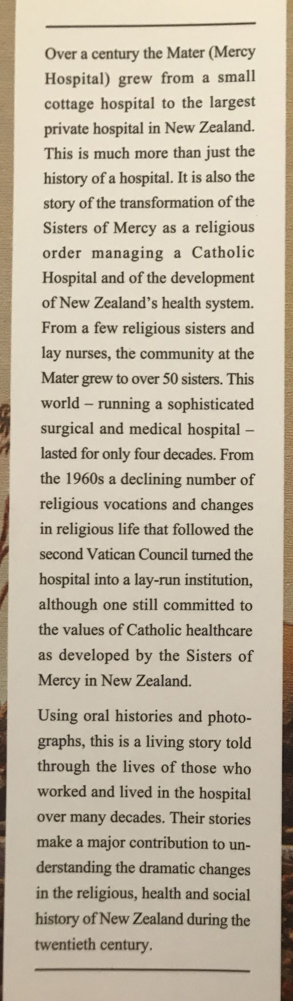 The Mater: A History of Auckland's Mercy Hospital 1900-2000