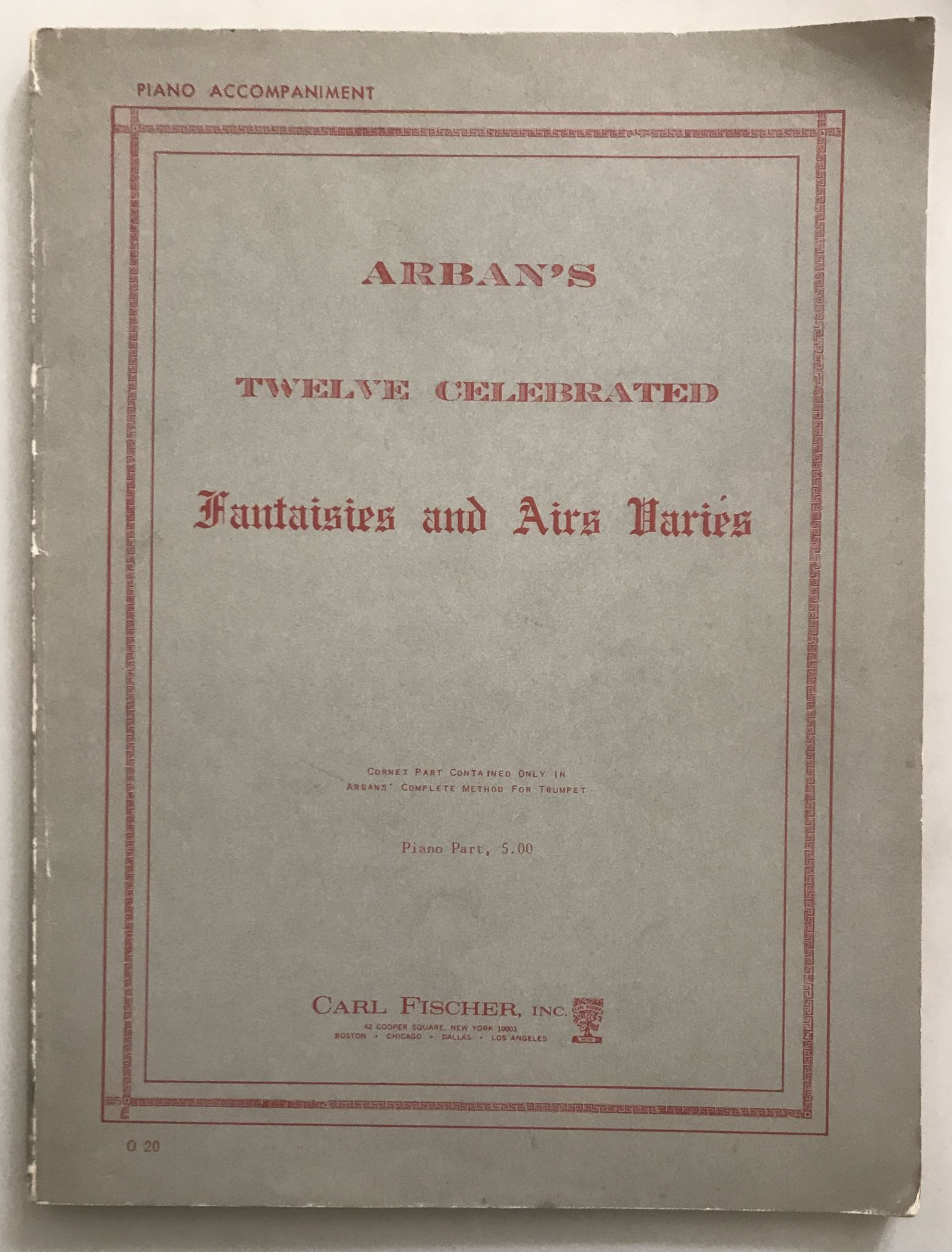 Arban's Twelve Celebrated Fantaisies and Air Hairies Piano Accompaniment