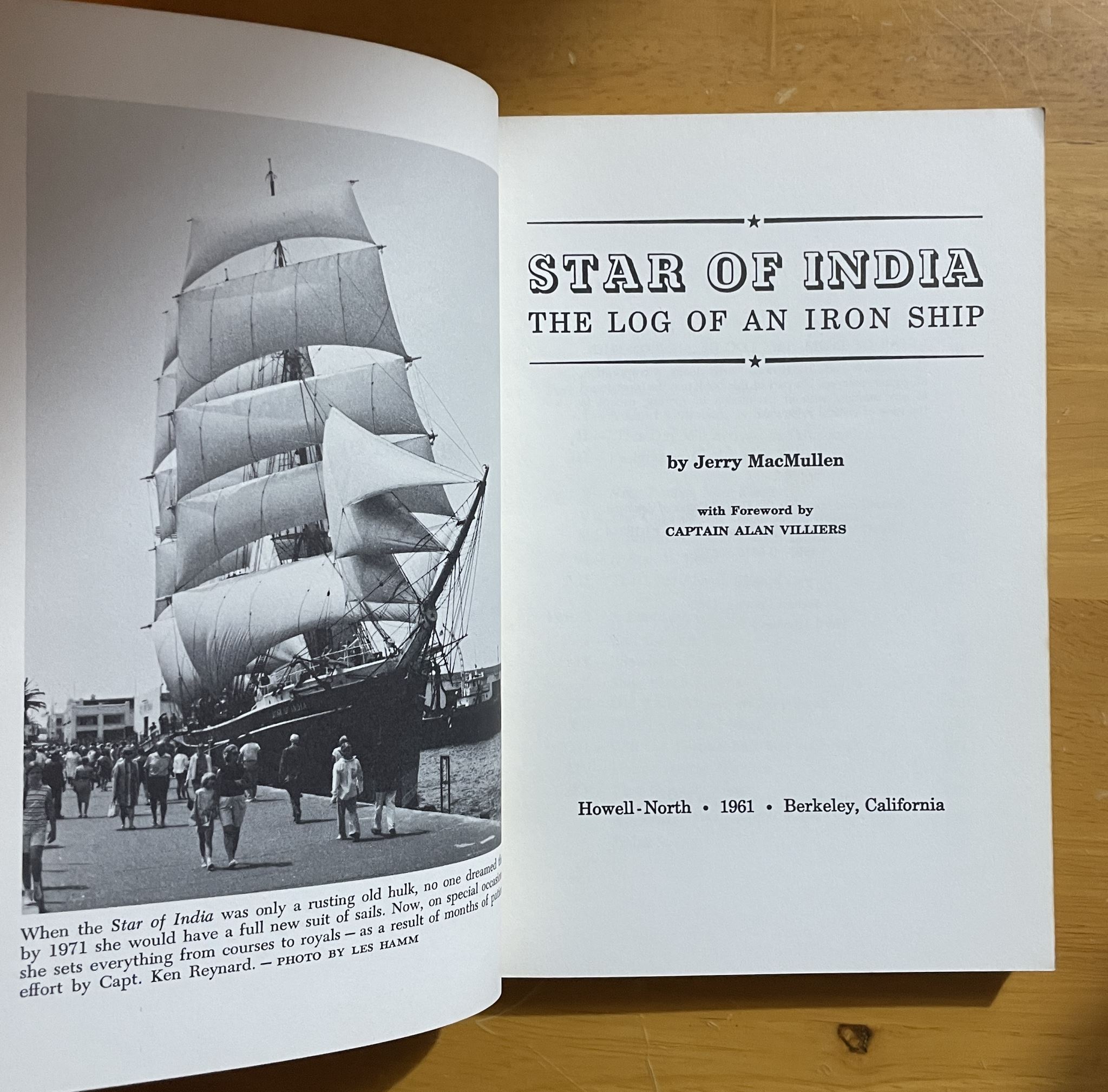 Star of India The Log of An Iron Ship by Jerry MacMullen