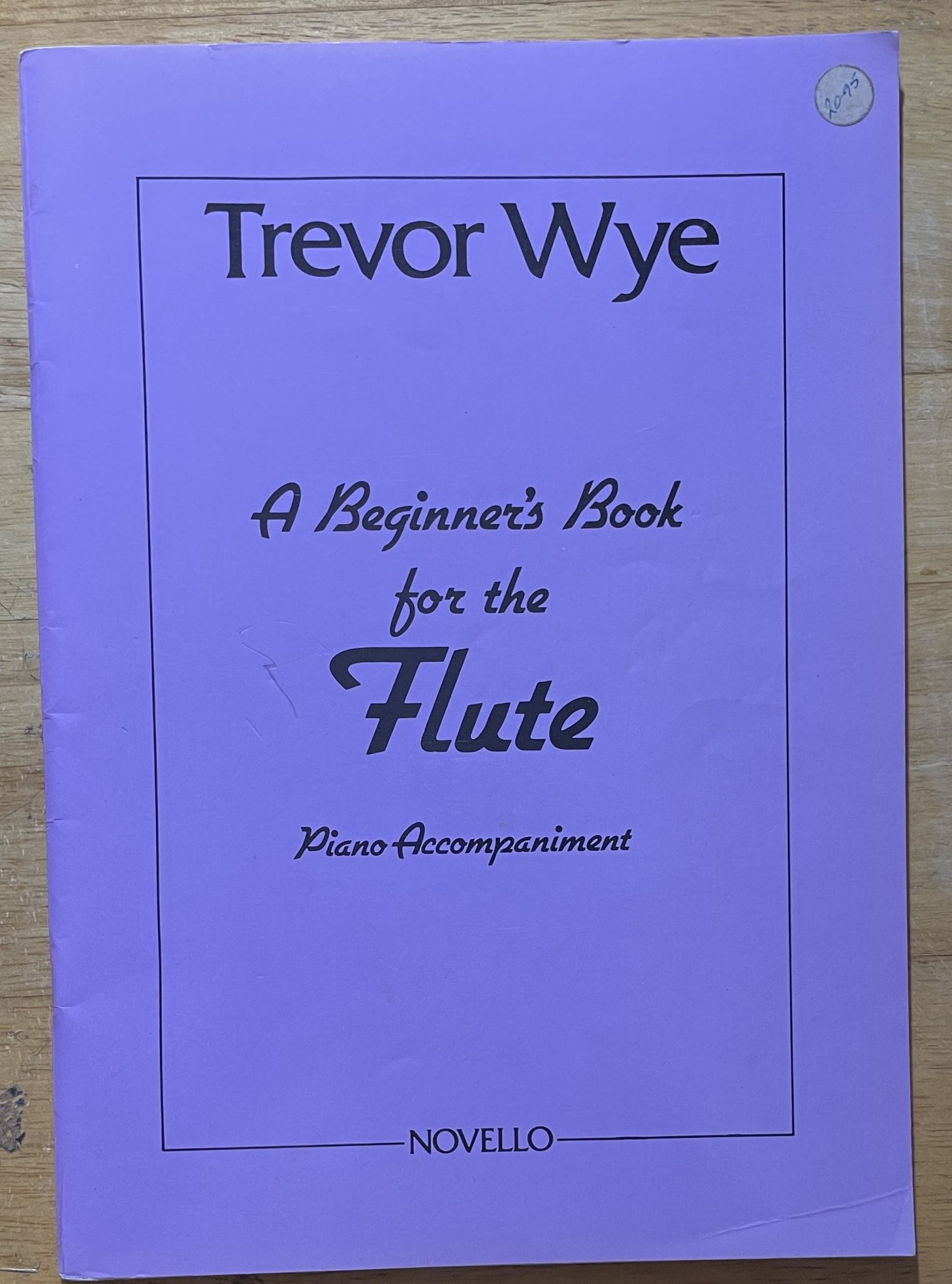 A Beginner's Book for the Flute Piano Accompaniment by Trevor Wye