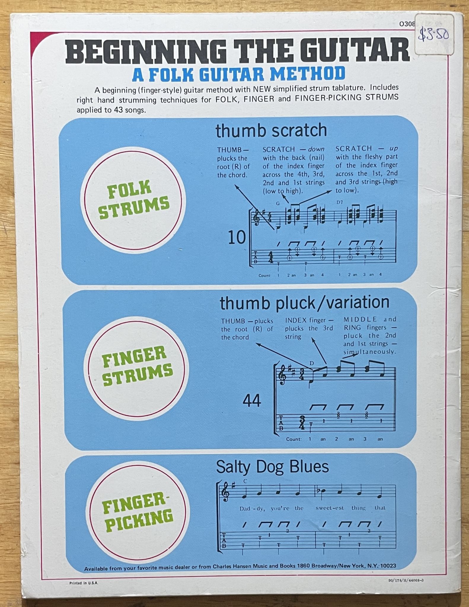 Beginning The Guitar A Folk Guitar Method by Jerry Snyder