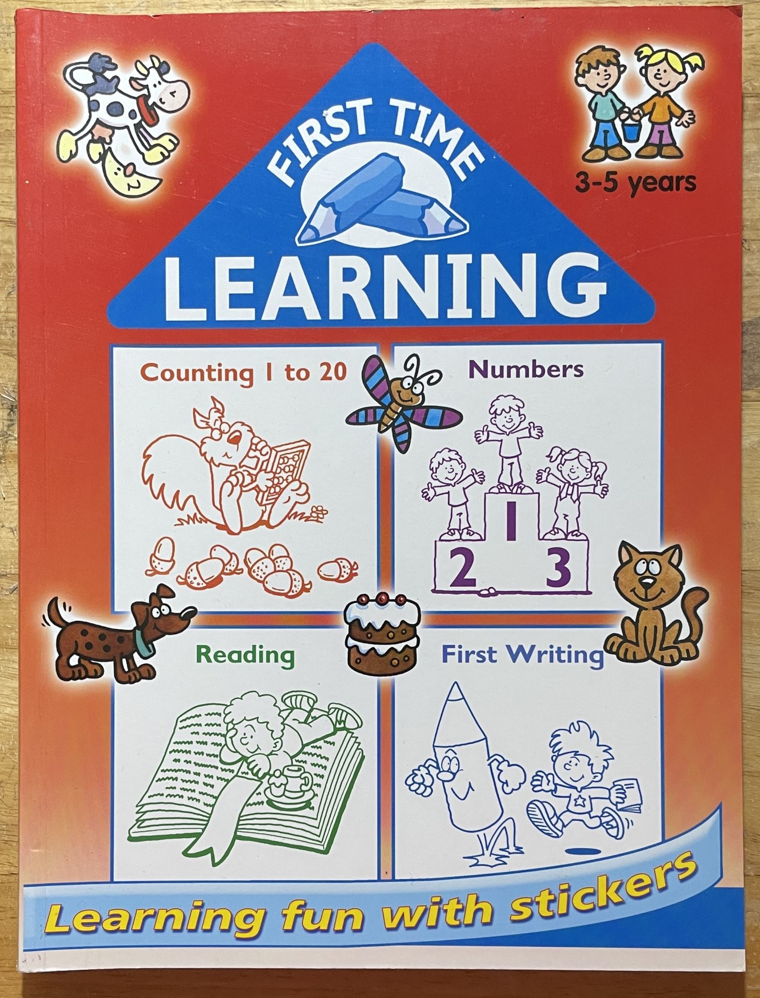 First Time Learning Learning fun with Stickers 3-5 Years