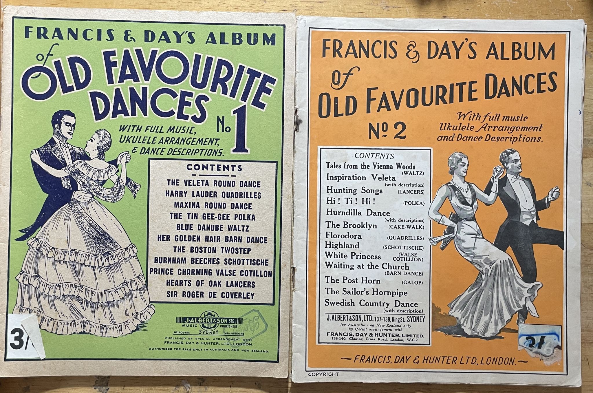 Francis & Day's Album of Old Favourite Dances No 1 and 2