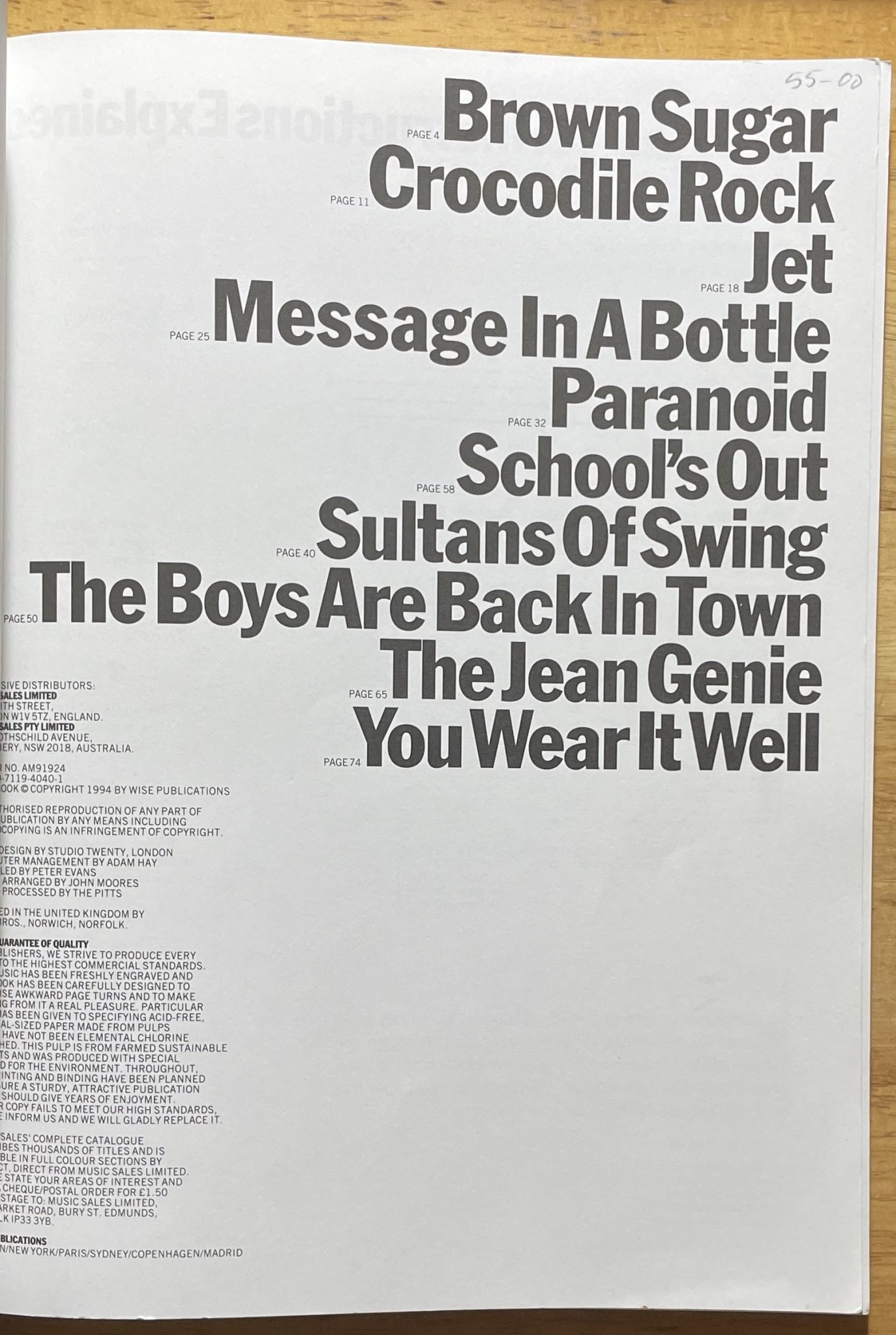 Rock Of The 70's For Guitar Tab