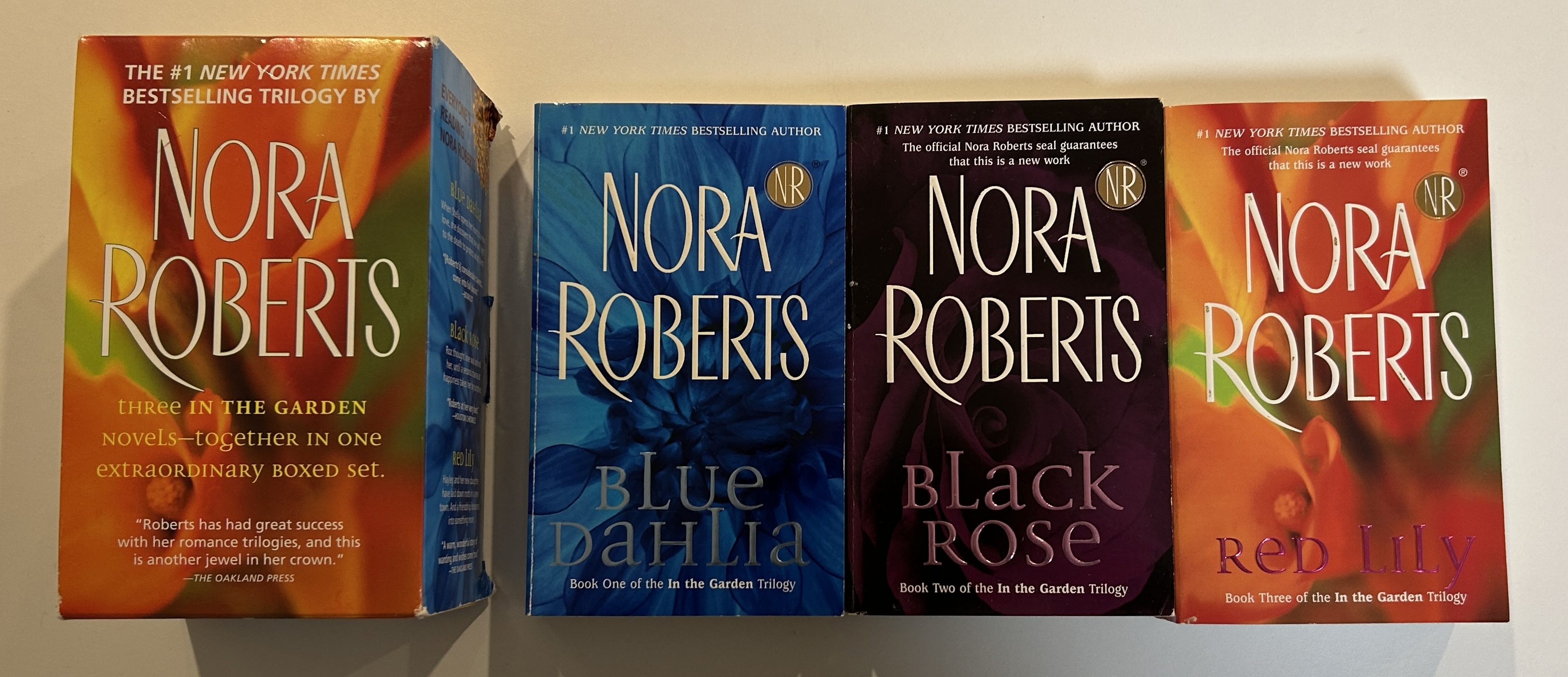 Nora Roberts In the Garden Trilogy: Blue Dahlia, Black Rose, Red Lily