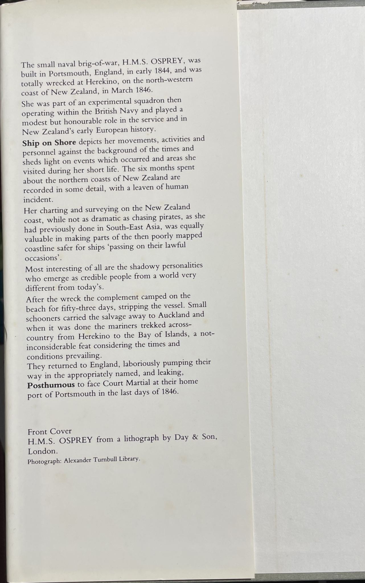 Ship on Shore The Story of the 'Osprey', Brig of War by Jane Foster