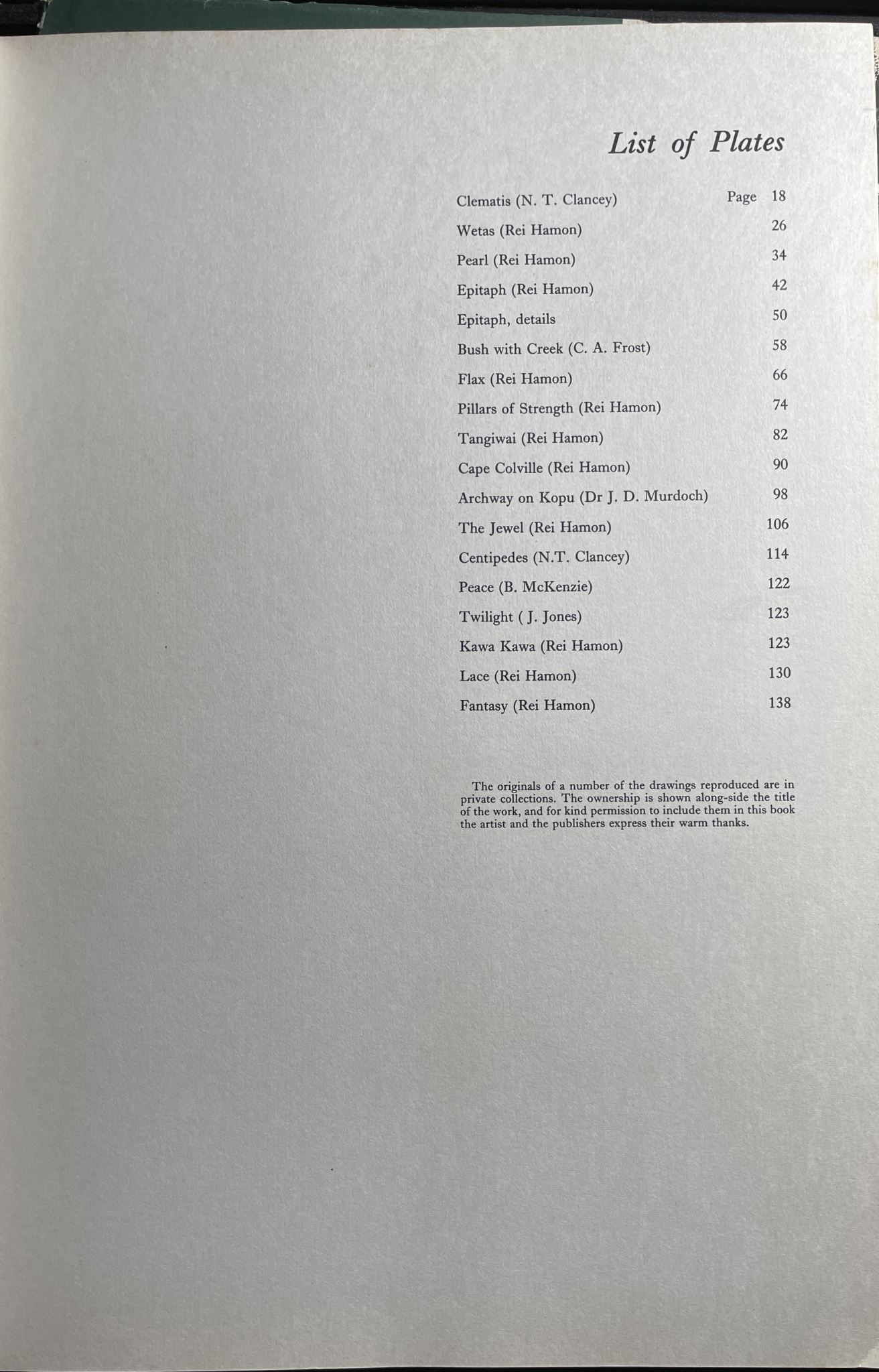 Rei Hamon Artist of the New Zealand Bush His life and His Drawing Signed 1st Ed