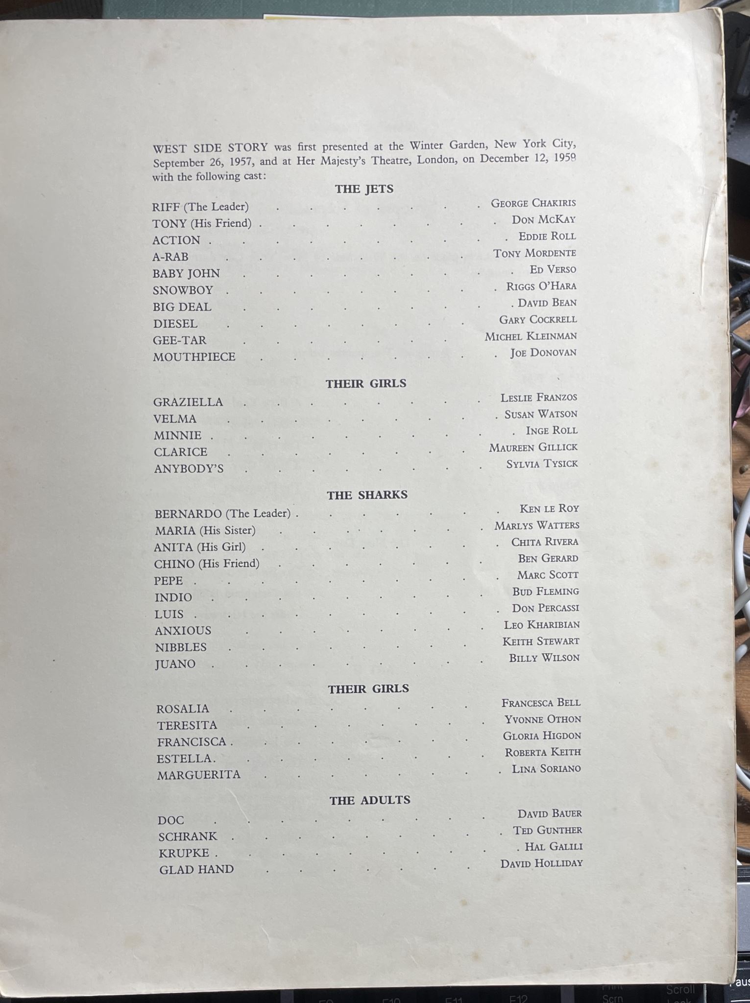 West Side Story by Arthur Laurents, Music by Leonard Bernstein Vocal score