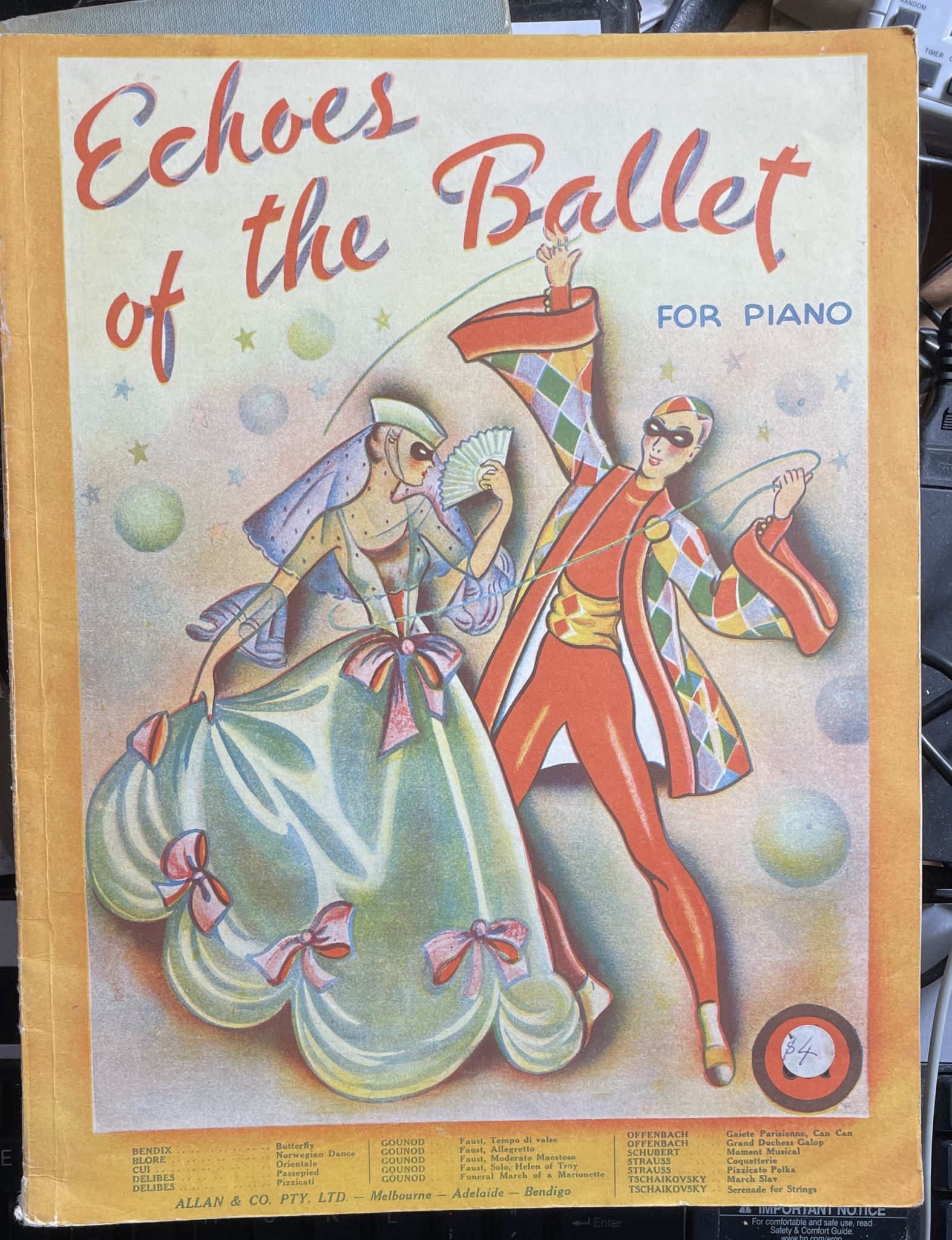 Vintage Echoes of the Ballet for Piano