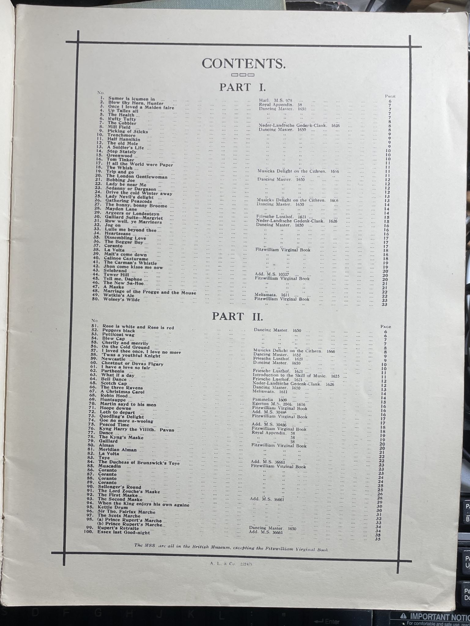 Simple English Classics 100 Songs and Dance Tunes the 16th and early 17th