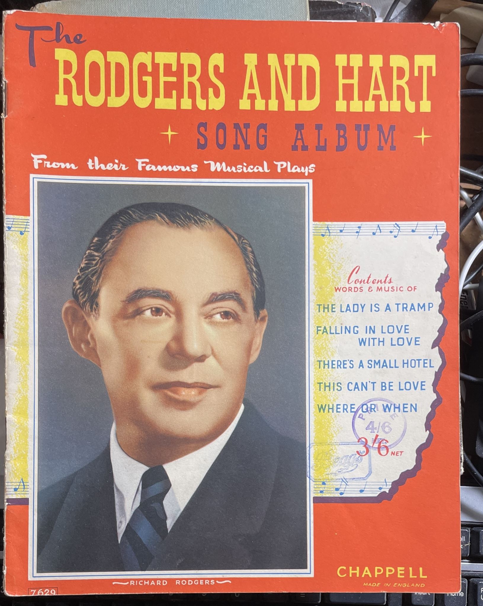The Rodgers and Hart Song Album From Their Famous Musical Plays