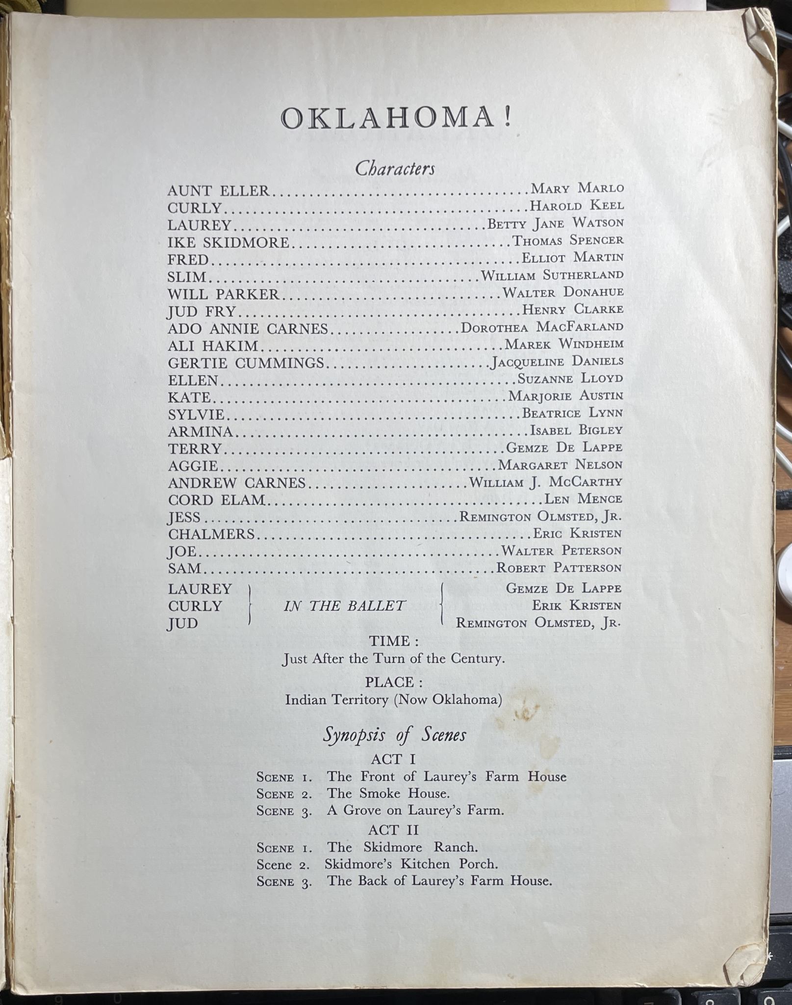 Oklahoma by Richard Rodgers and Oscar Hammerstein 2nd