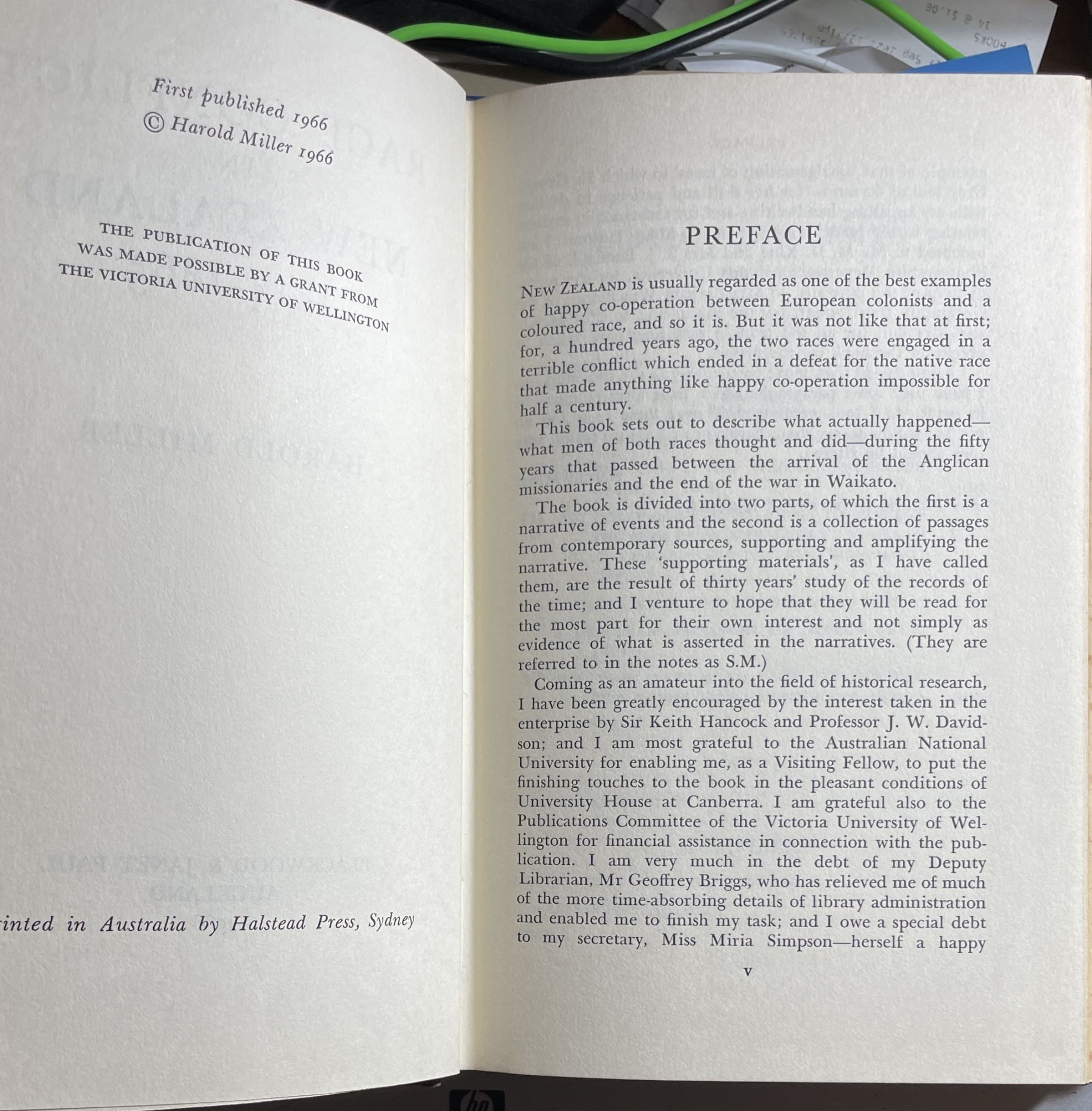 Race Conflict in New Zealand 1814-1865 by Harold Miller