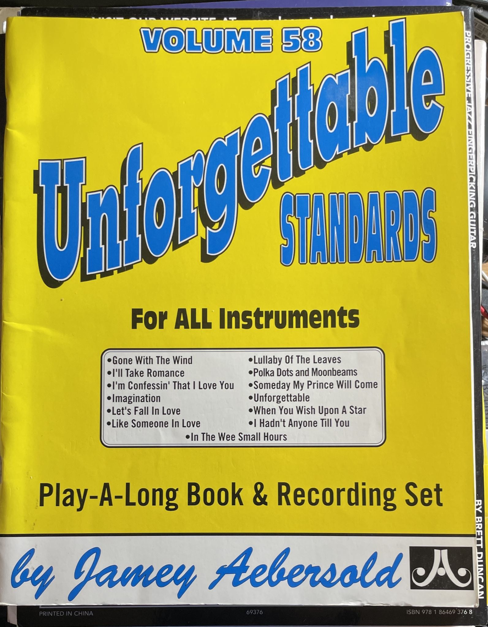Unforgettable Standards Volume 58 For All Instruments Play-A-Long Book