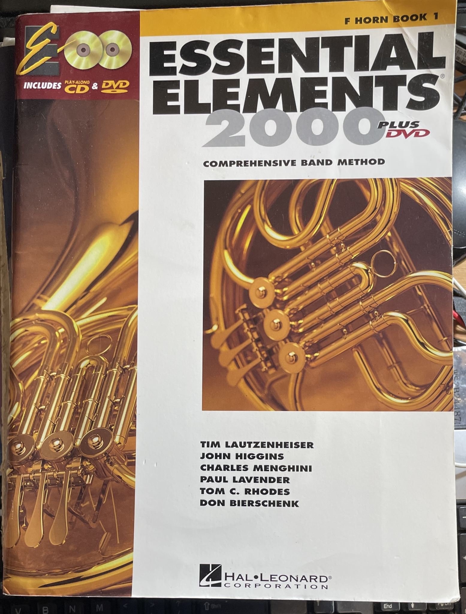 Essential Elements for Band F Horn Book 1 with CD and DVD