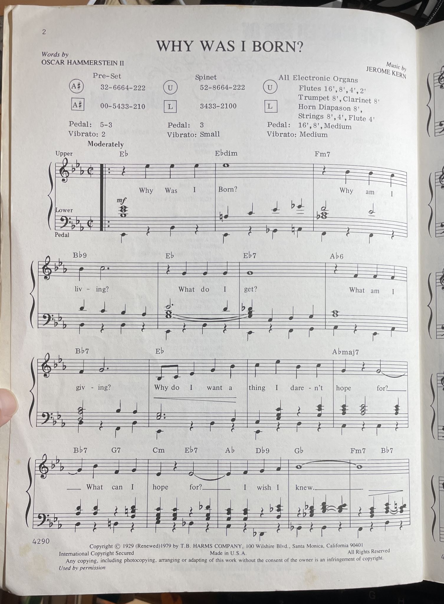 The Golden Era of Nostalgic Music Vol 2 All-Organ Words Chords Music 112 Songs