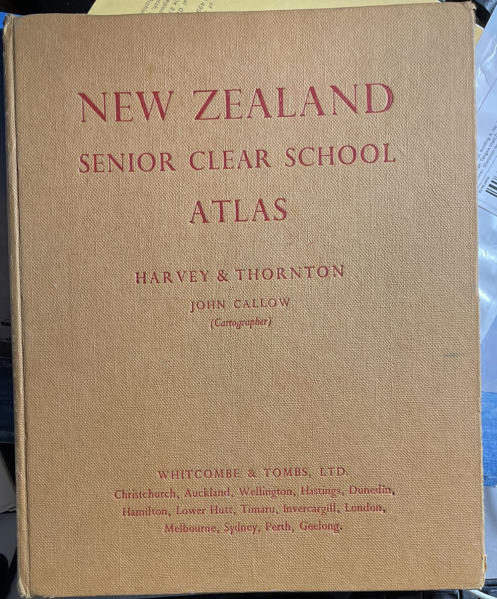 New Zealand Senior Clear School Atlas