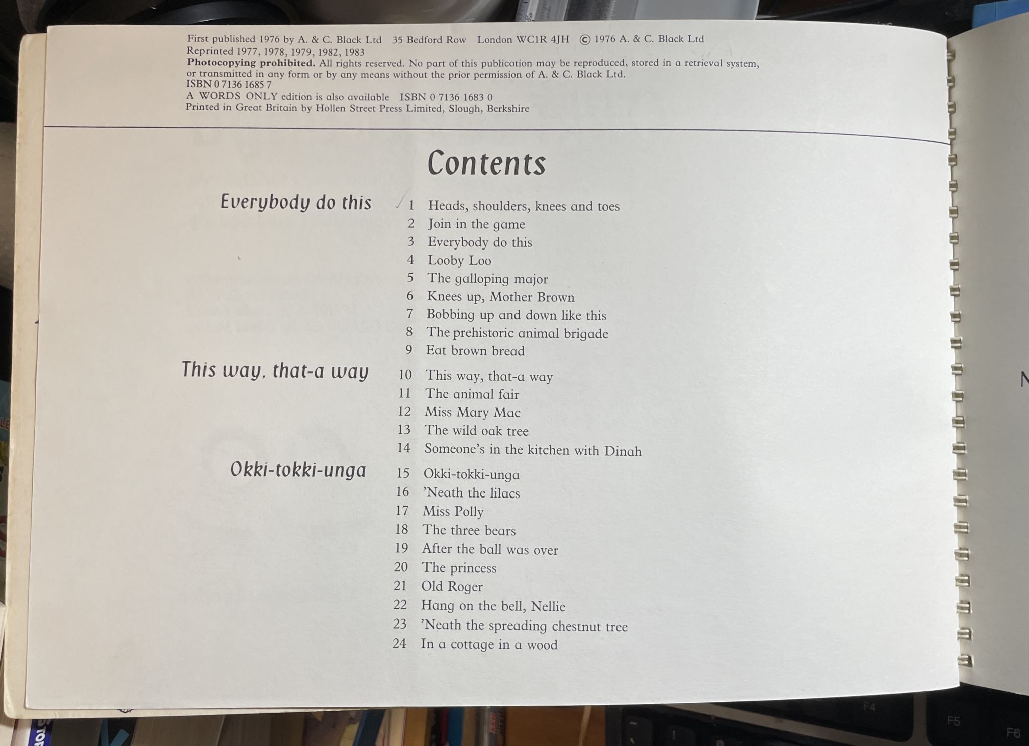 Okki-Tokki-Unga Action Songs For Children