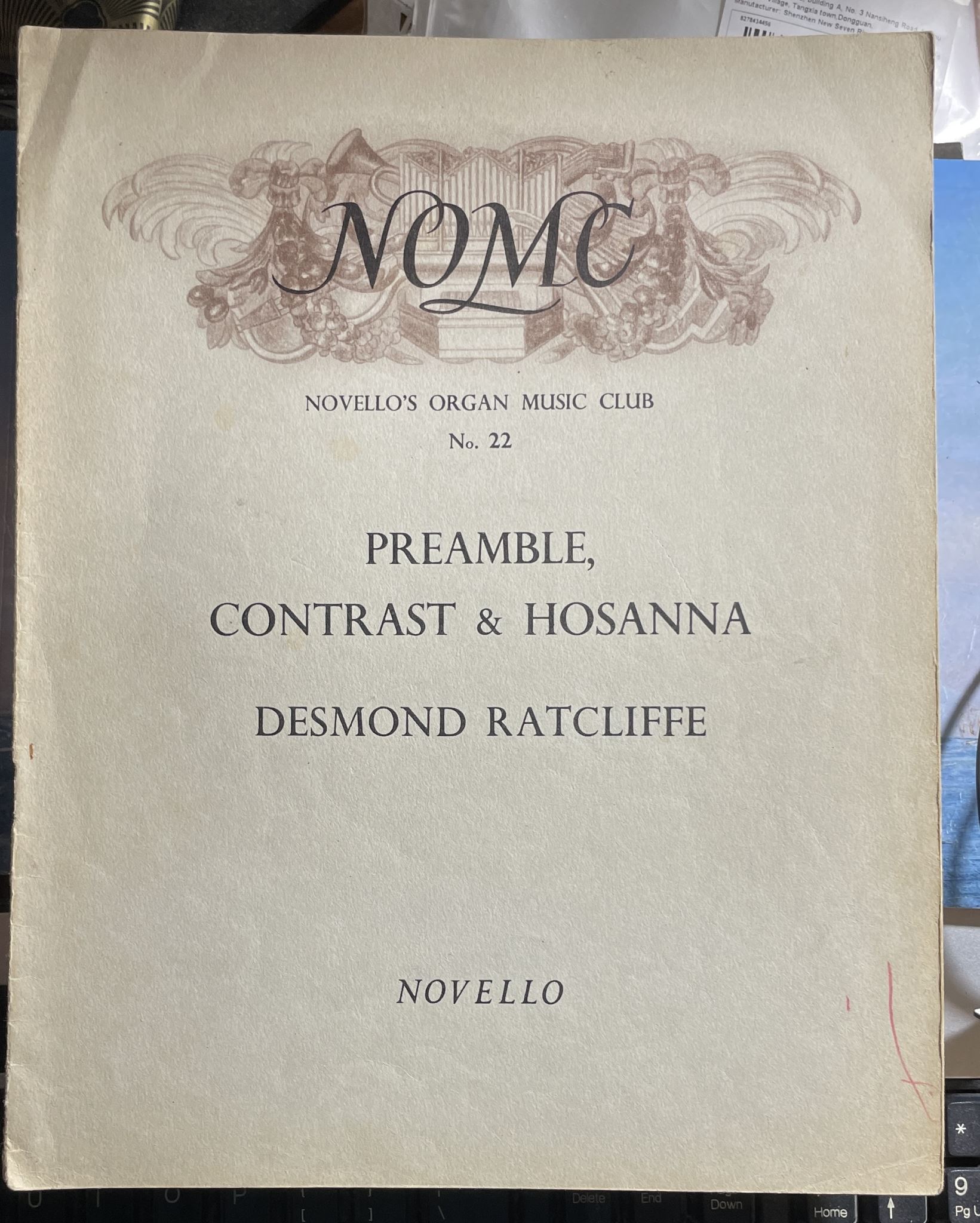 NOMC 22 Preamble Contrast Hosanna For Organ by Desmond Ratcliffe