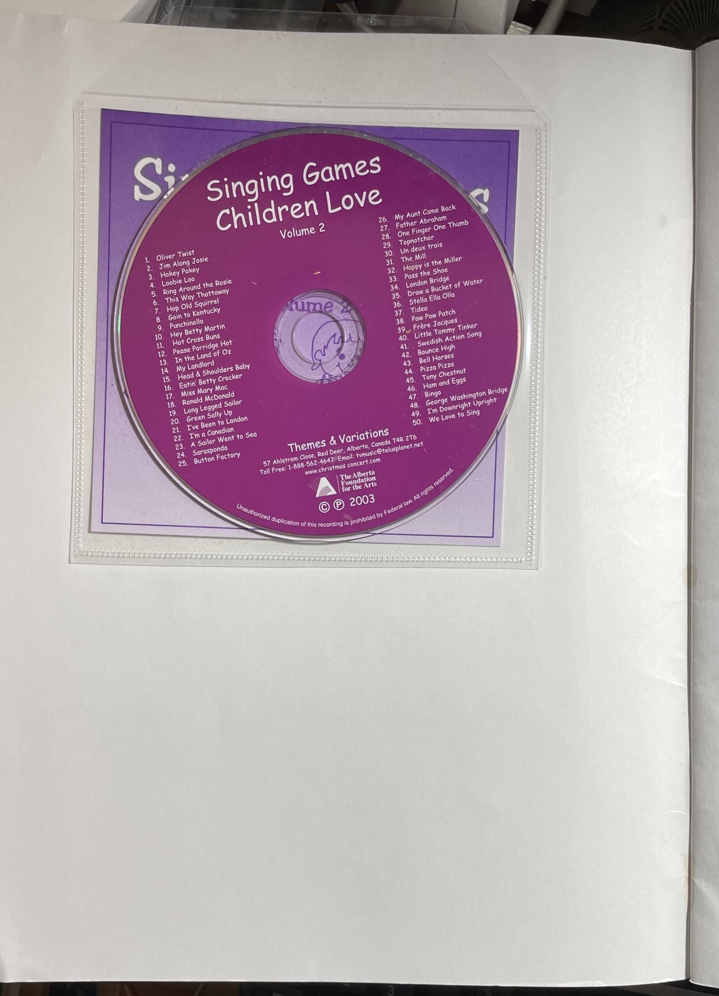 Singing Games Children Love Volume 2 by Denise Gagne with CD