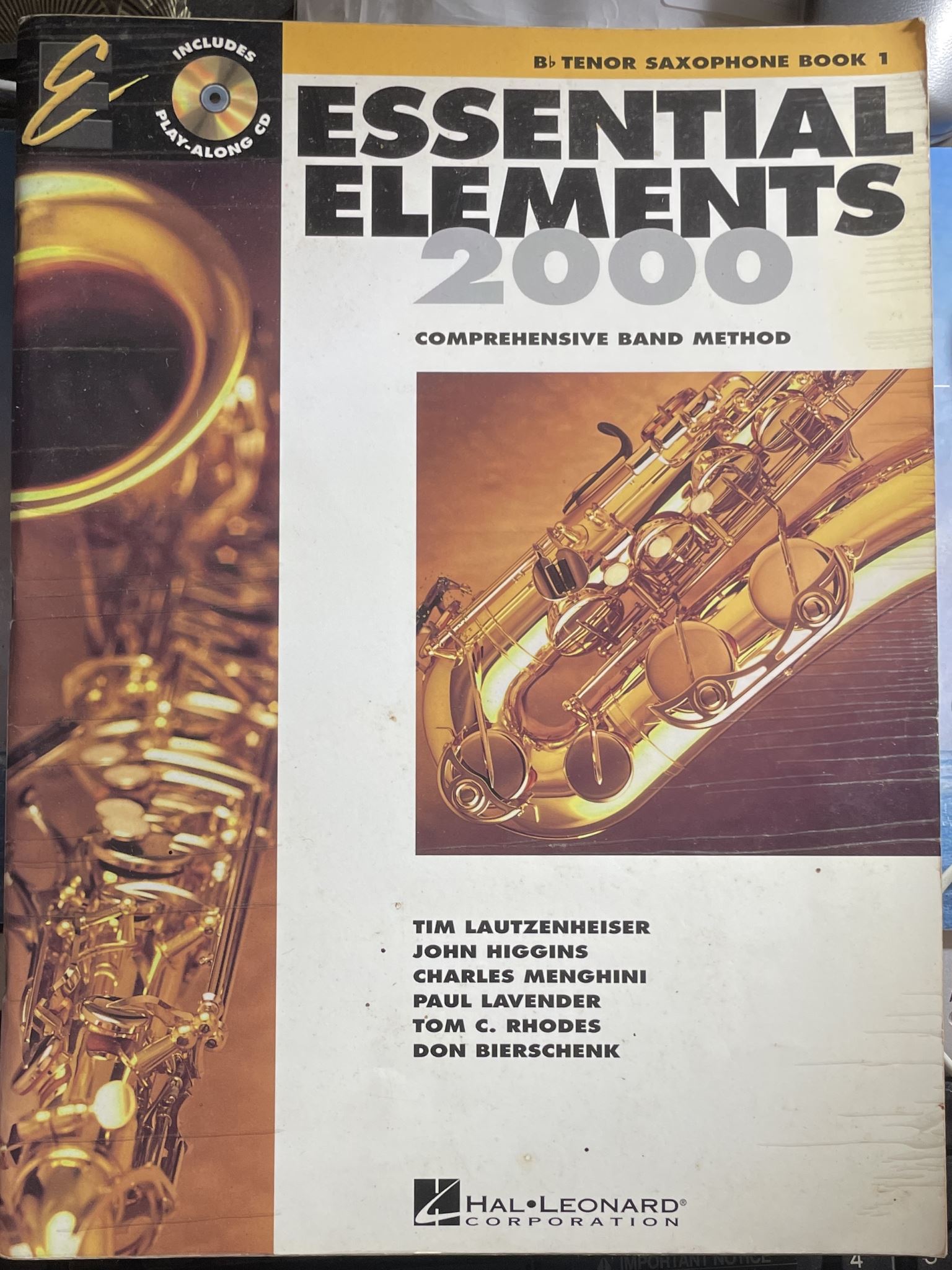 Essential Elements 2000, Bb Tenor Saxophone Book 1 with CD