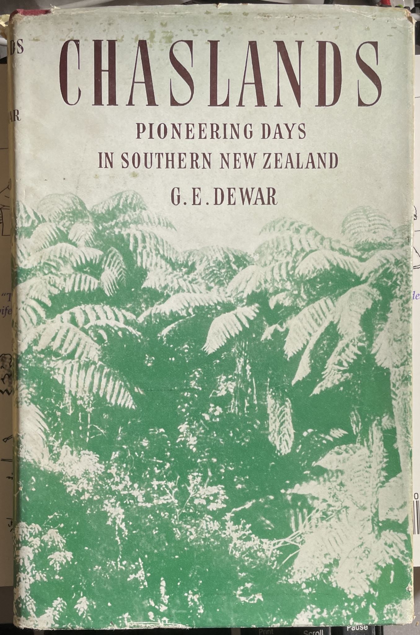 Chaslands Pioneering Days in Southern New Zealand by G.E. Dewar