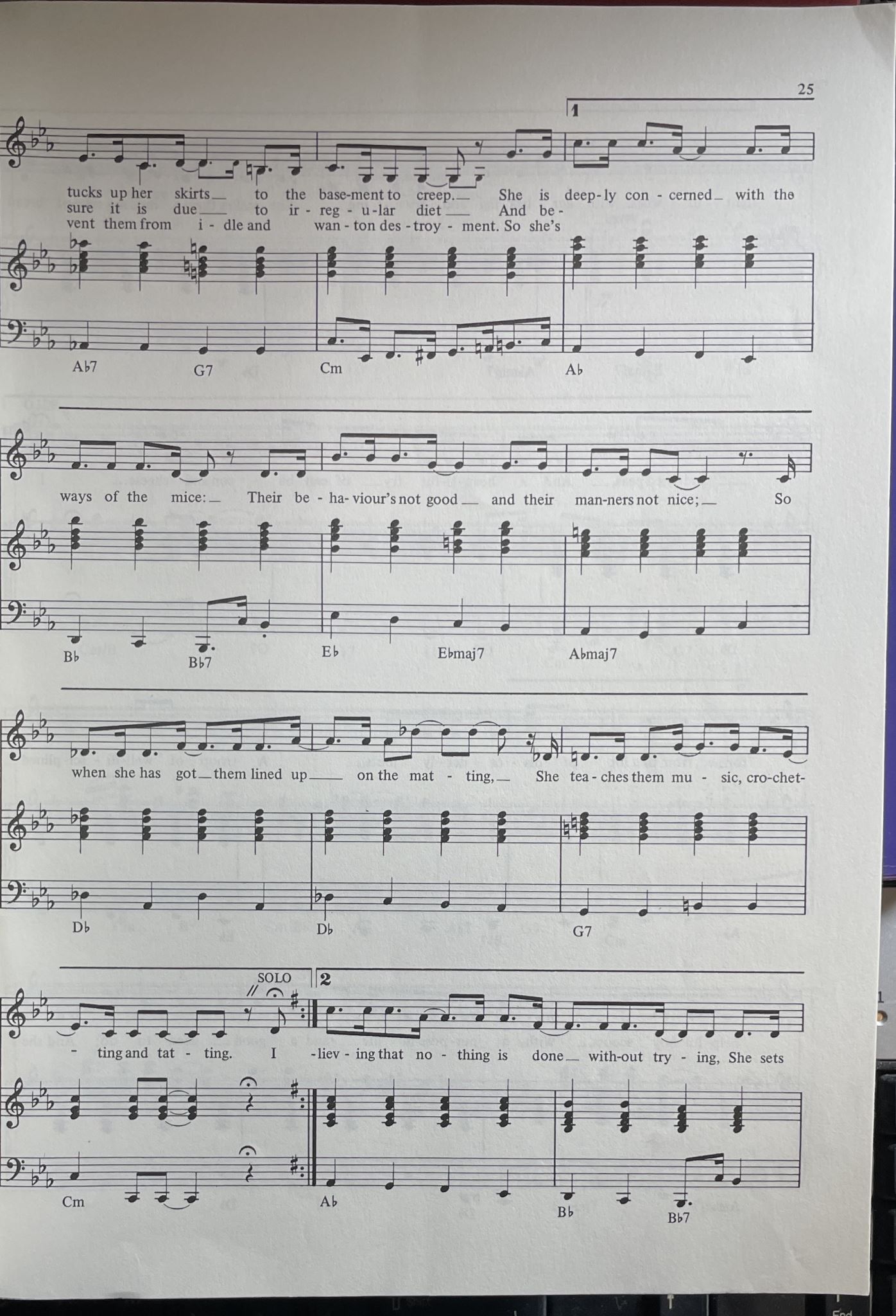 Cats The Songs from The Musical By Andrew Lloyd Webber