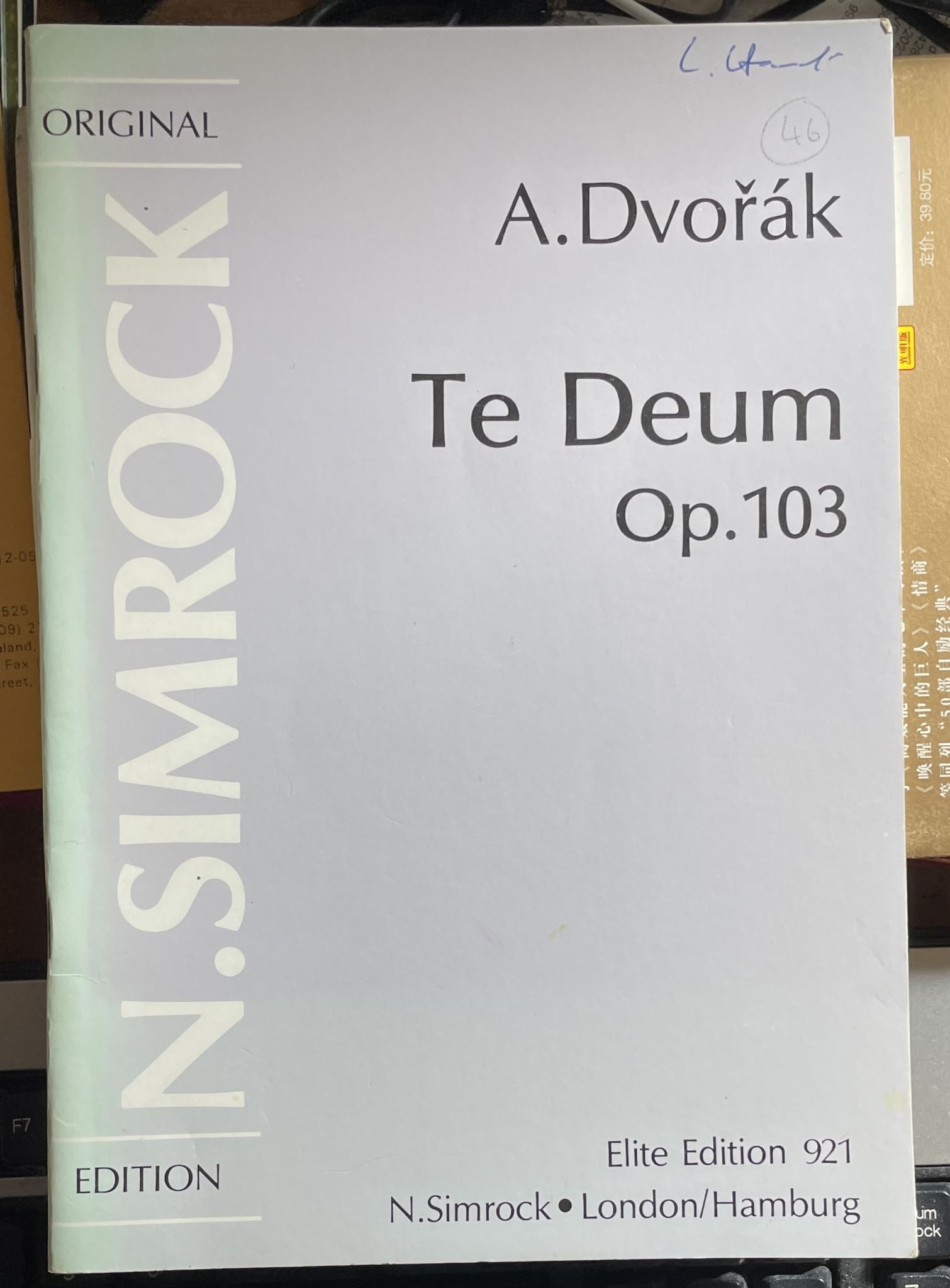 A Dvorak Te Deum Op 103 Elite Edition 921