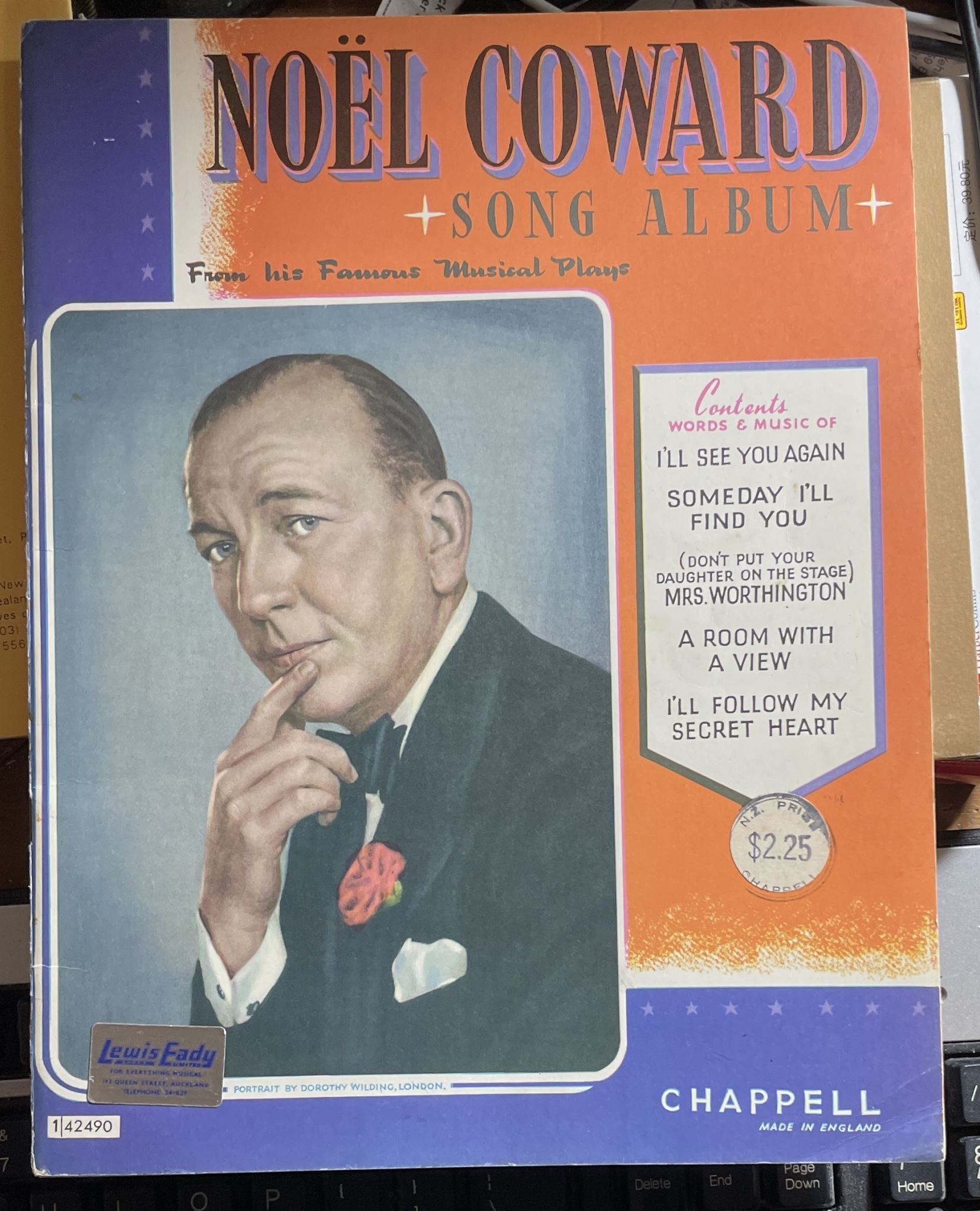 Noel Coward Song Album From his Famous Musical Plays
