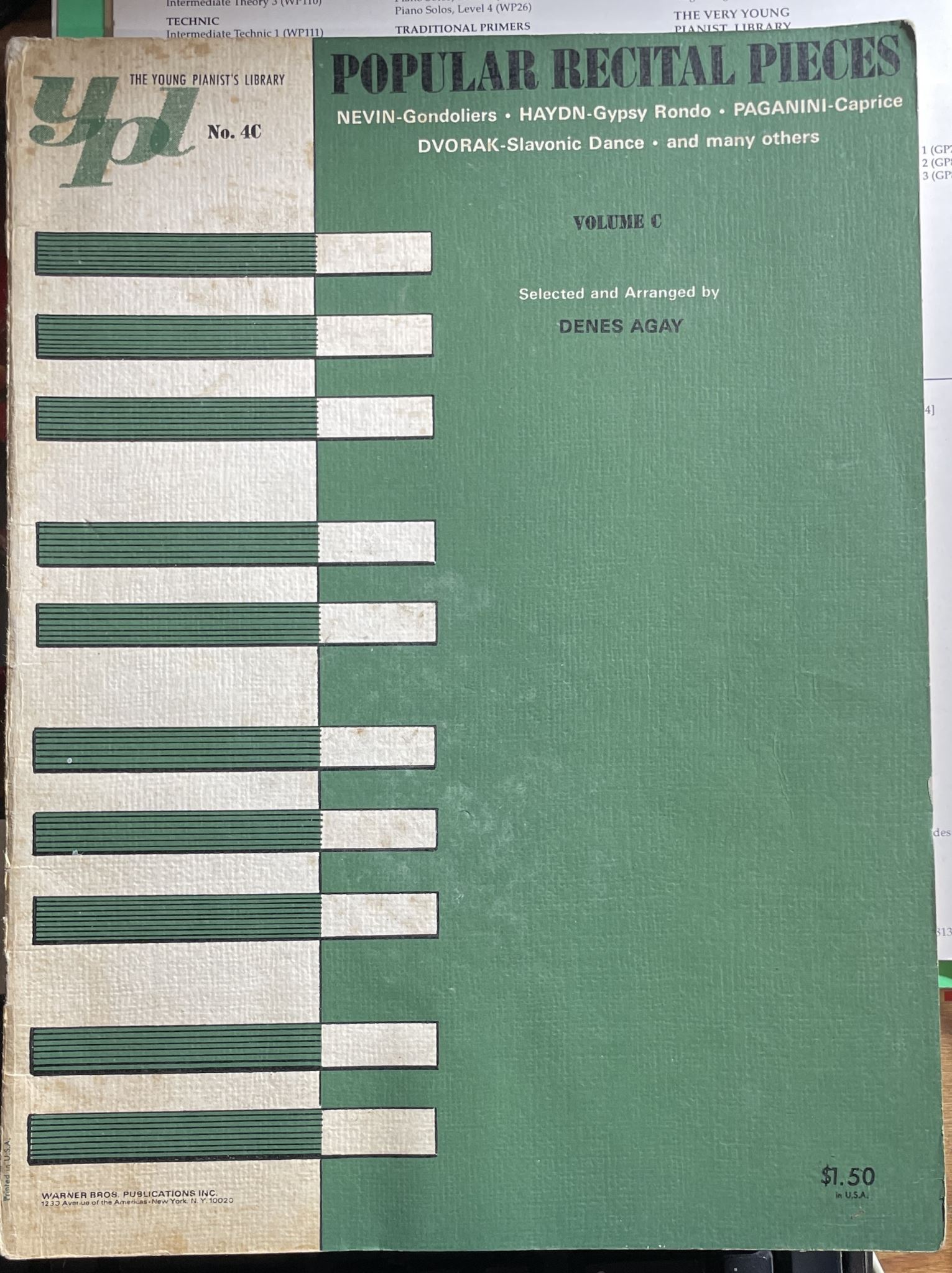 Popular Recital Pieces Volume C Selected and Arranged by Denes Agay