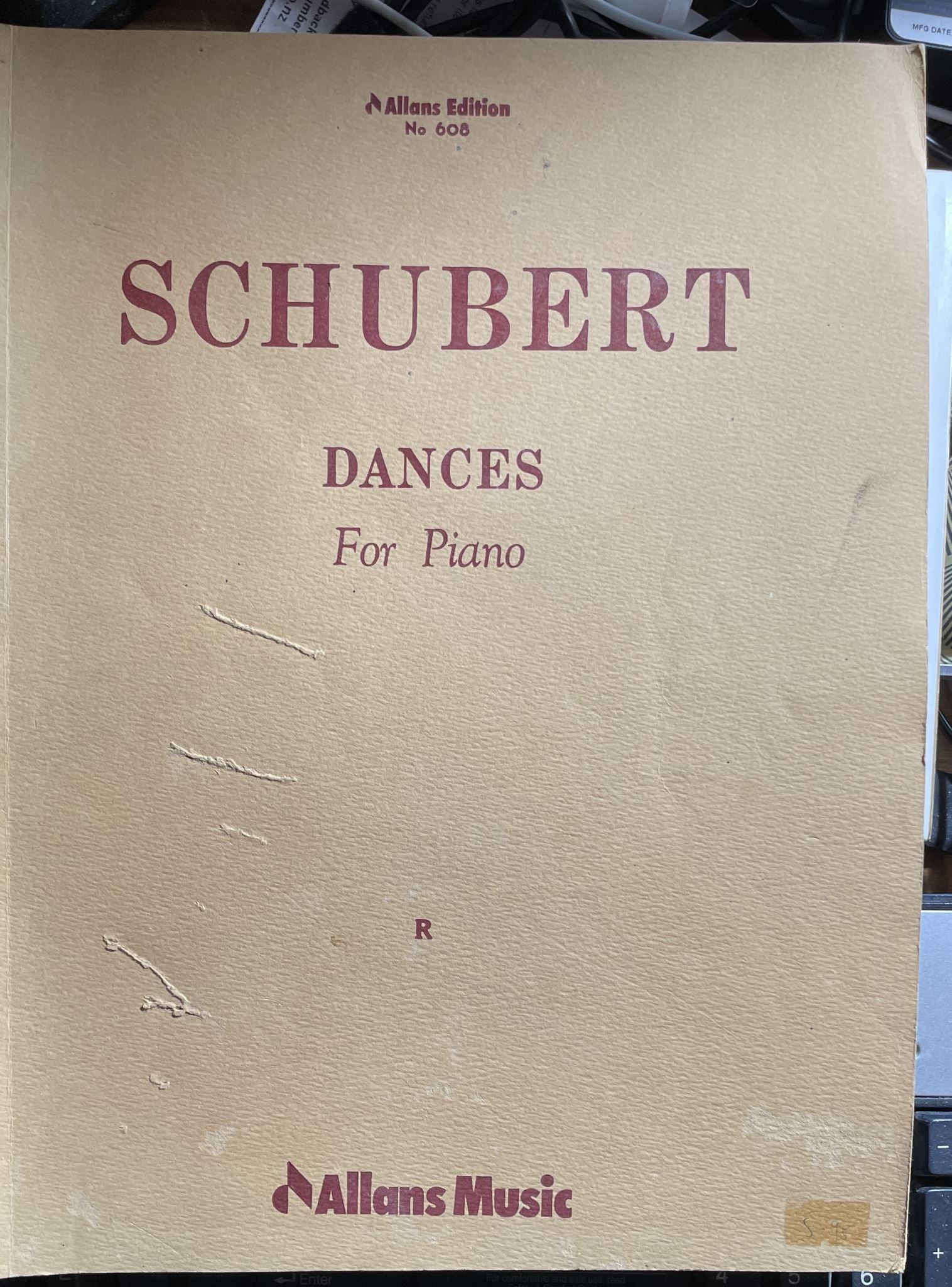 Schubert Dances For Piano Allans Edition No 608