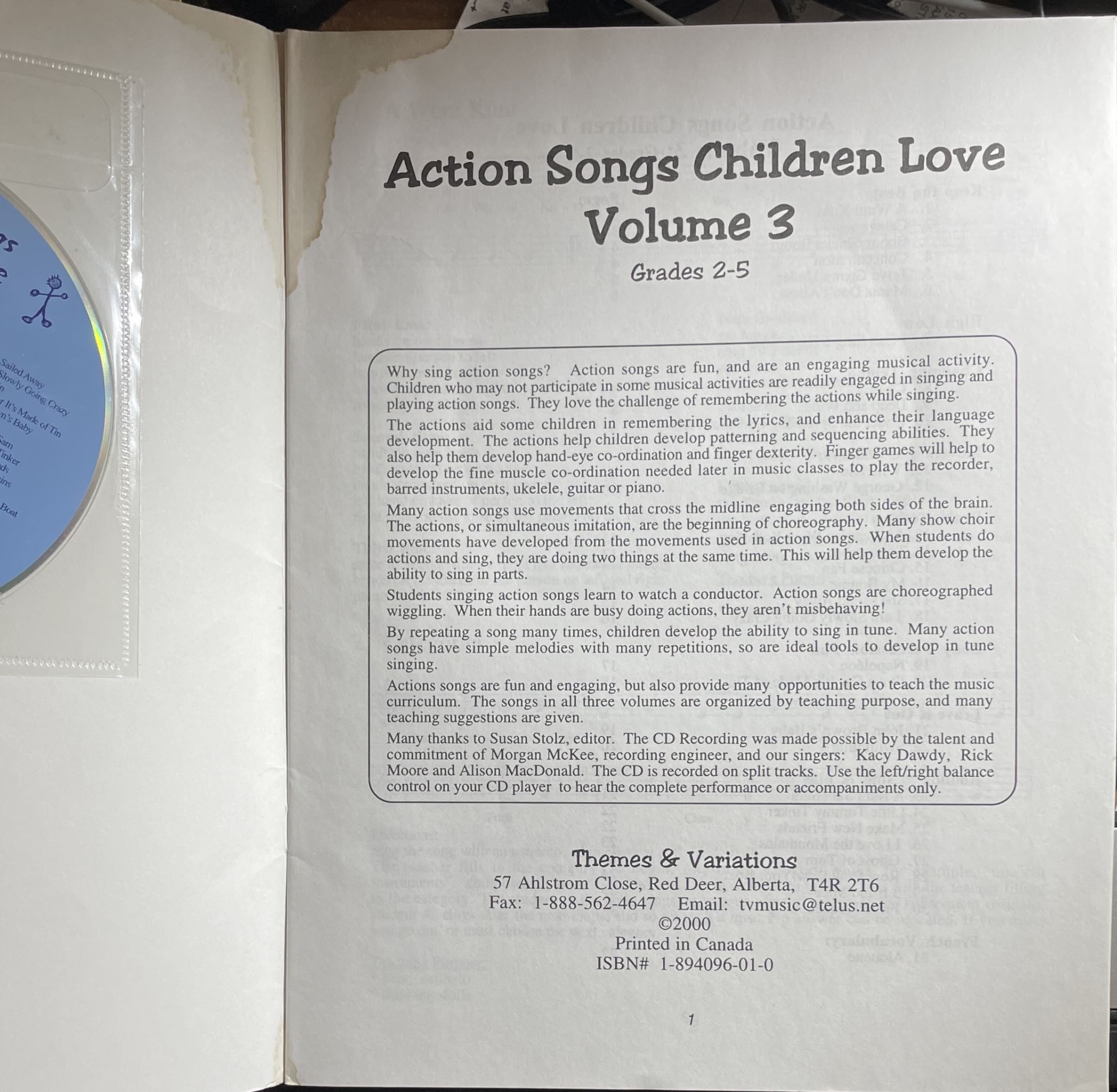 Action Songs Children Love Volume 3 Grade 2-5 with CD