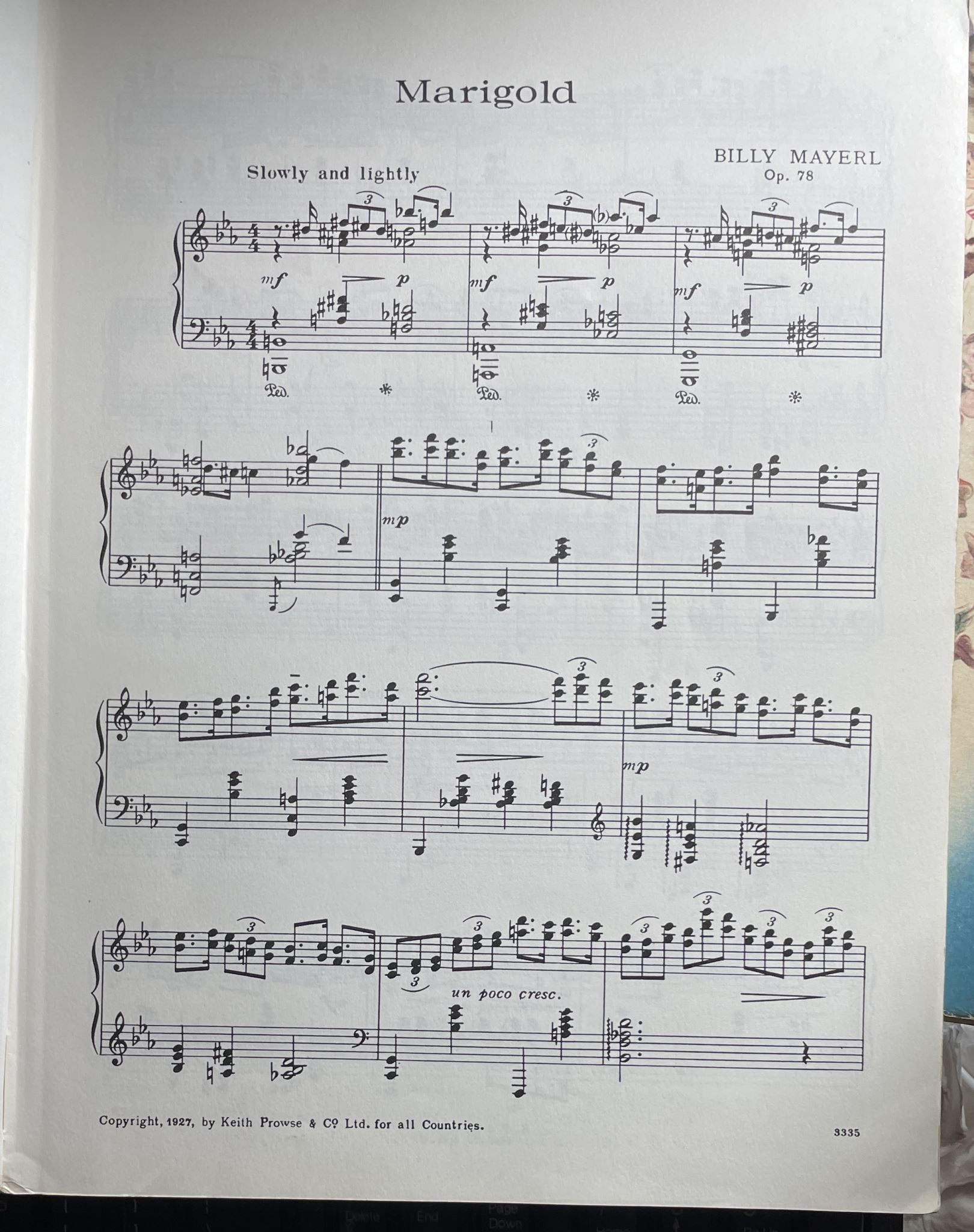 The Jazz Master A Collection of famous piano solos by Billy Mayerl