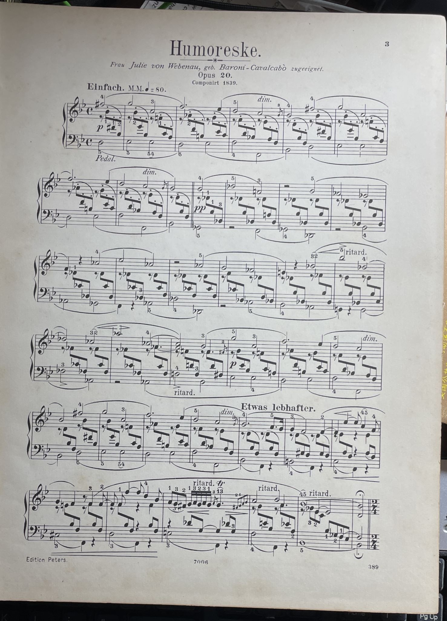 Schumann Werke Band III Edition Peters