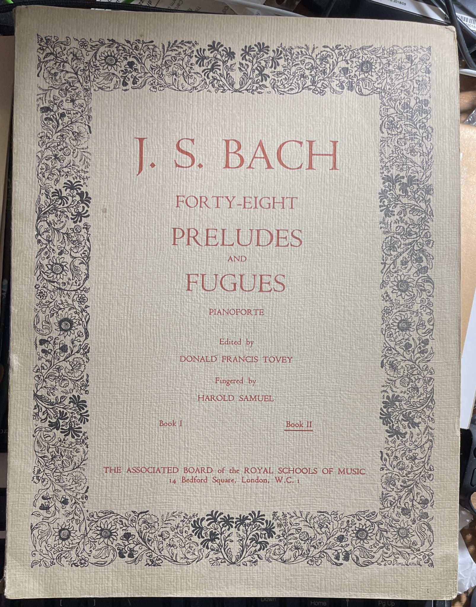 J S Bach Forty-eight Preludes and Fugues Pianoforte Book I and II