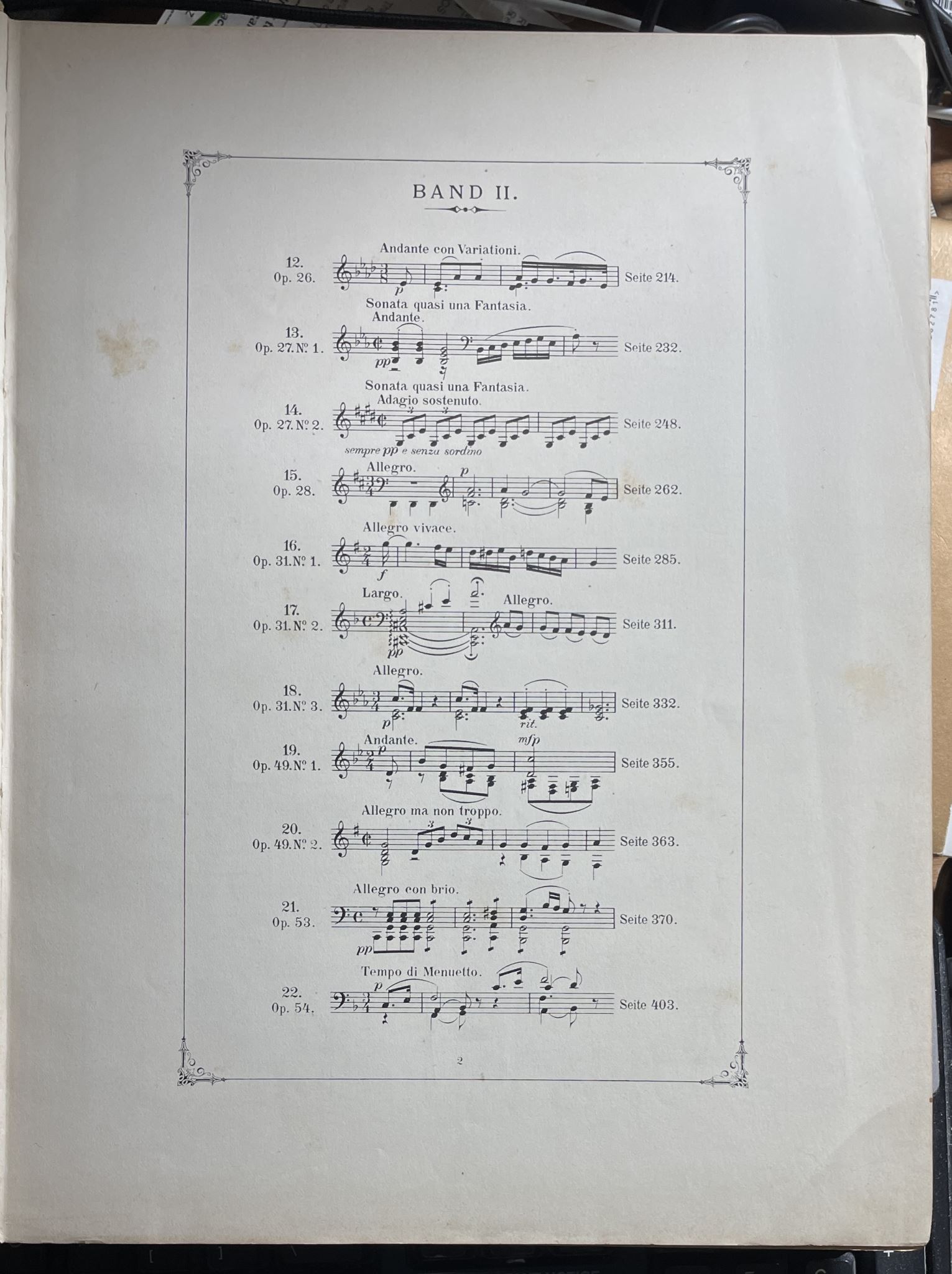 Beethoven Sonatas (Mandyczewski) Vol II Sugener's Edition 8044B