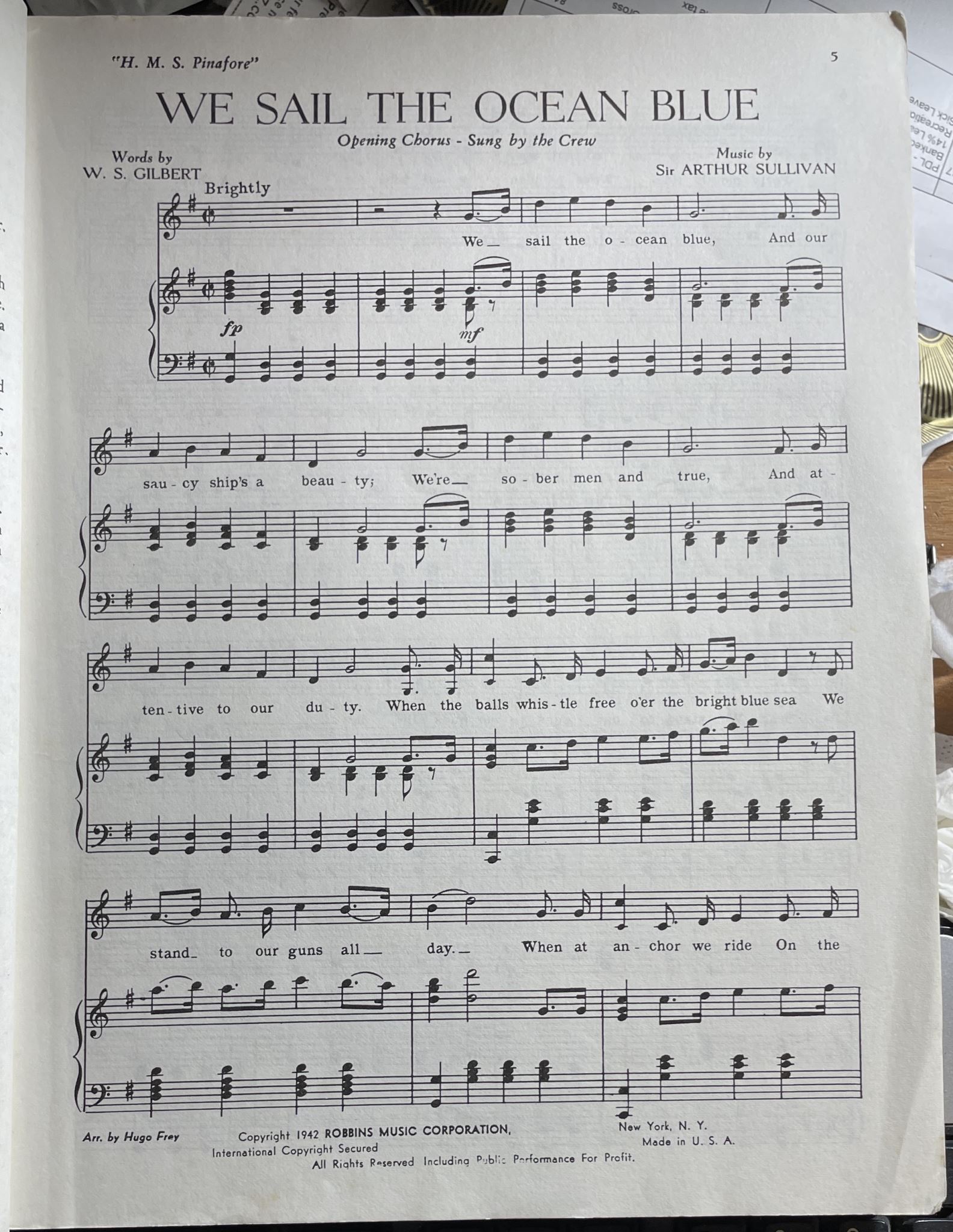 Robbins Collection of Gilbert & Sullivan Songs