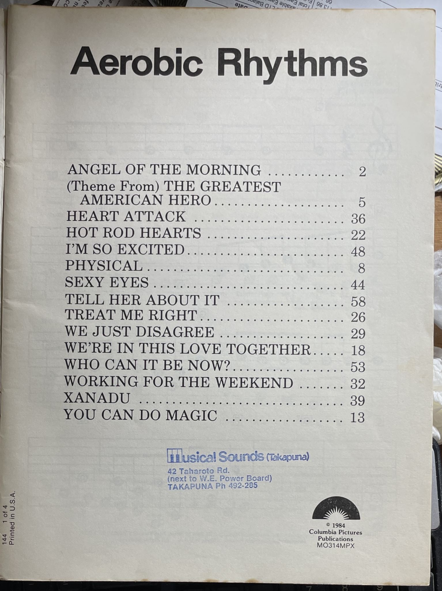 Easy-to-Play Speed Music 144 Aerobic Rhythms