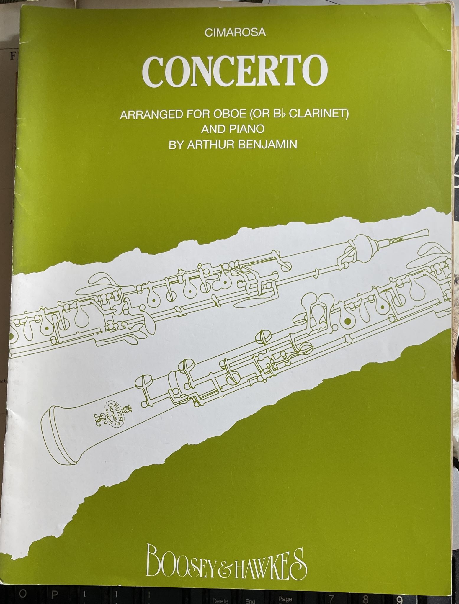 Cimarosa Concerto Arranged for Oboe or Bb Clarinet and Piano