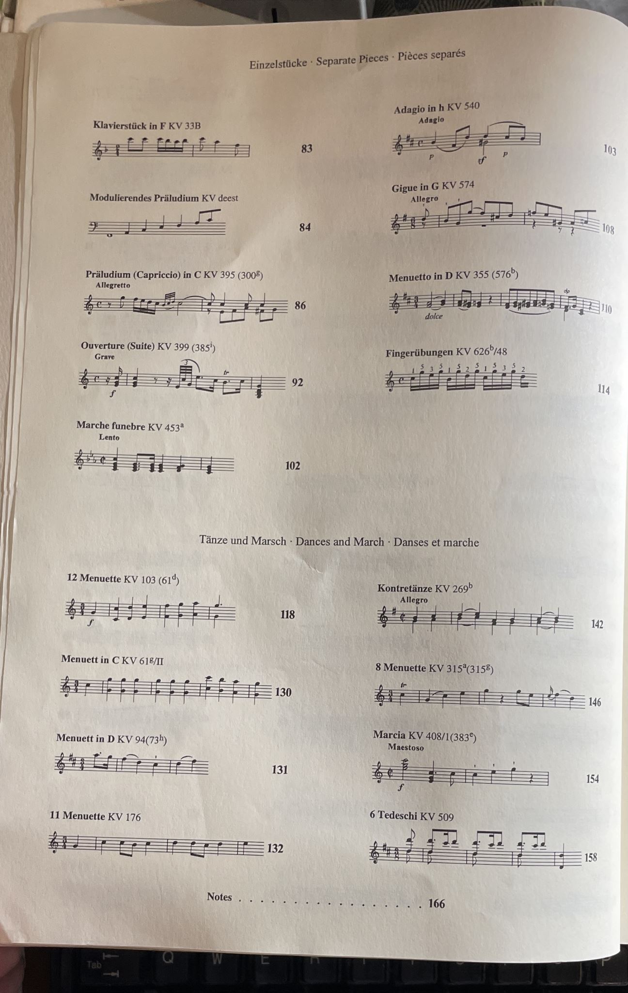 Wolfgang Amadeus Mozart Piano Pieces