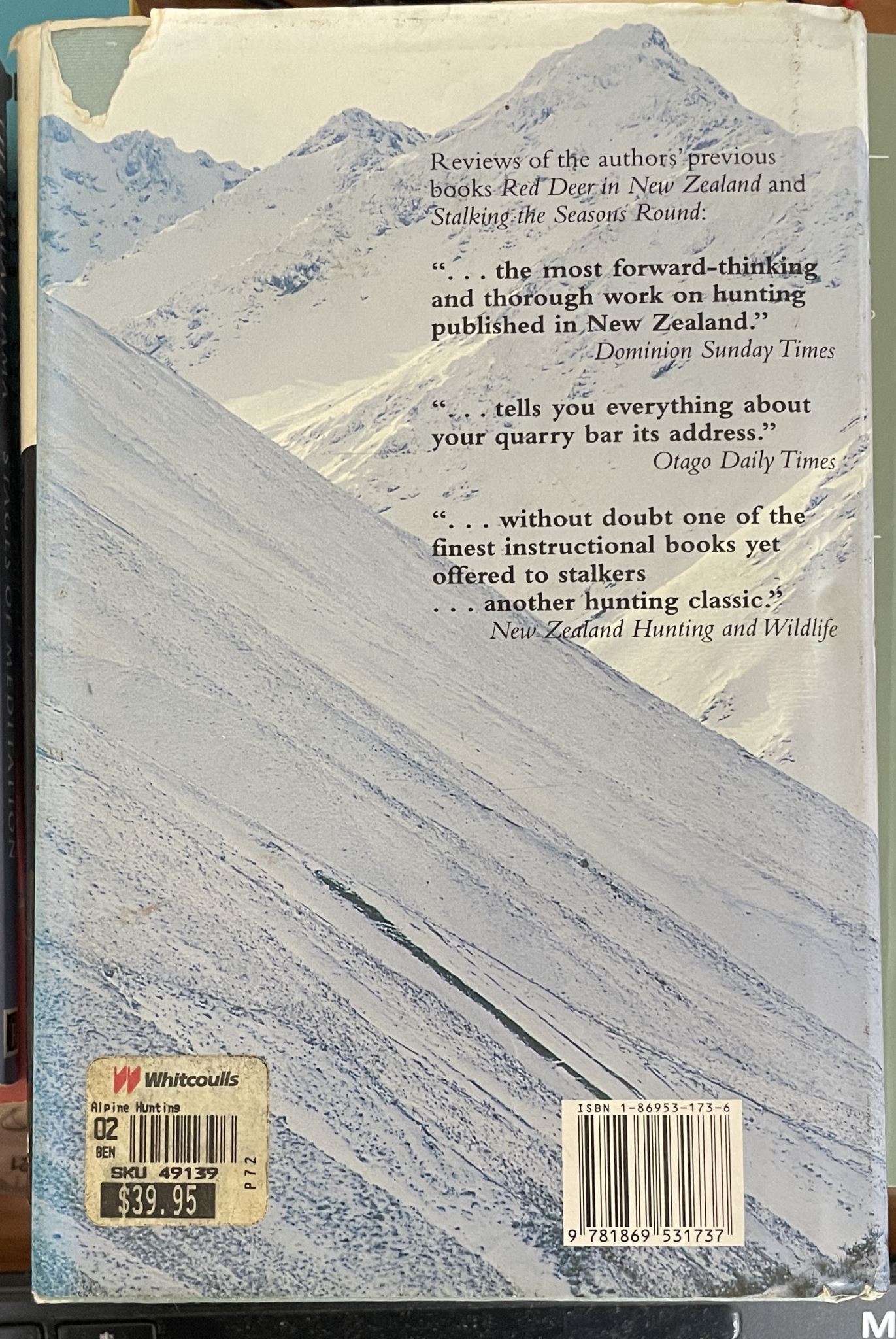 Alpine Hunting in New Zealand by Roger Lentle and Frank Saxton Signed