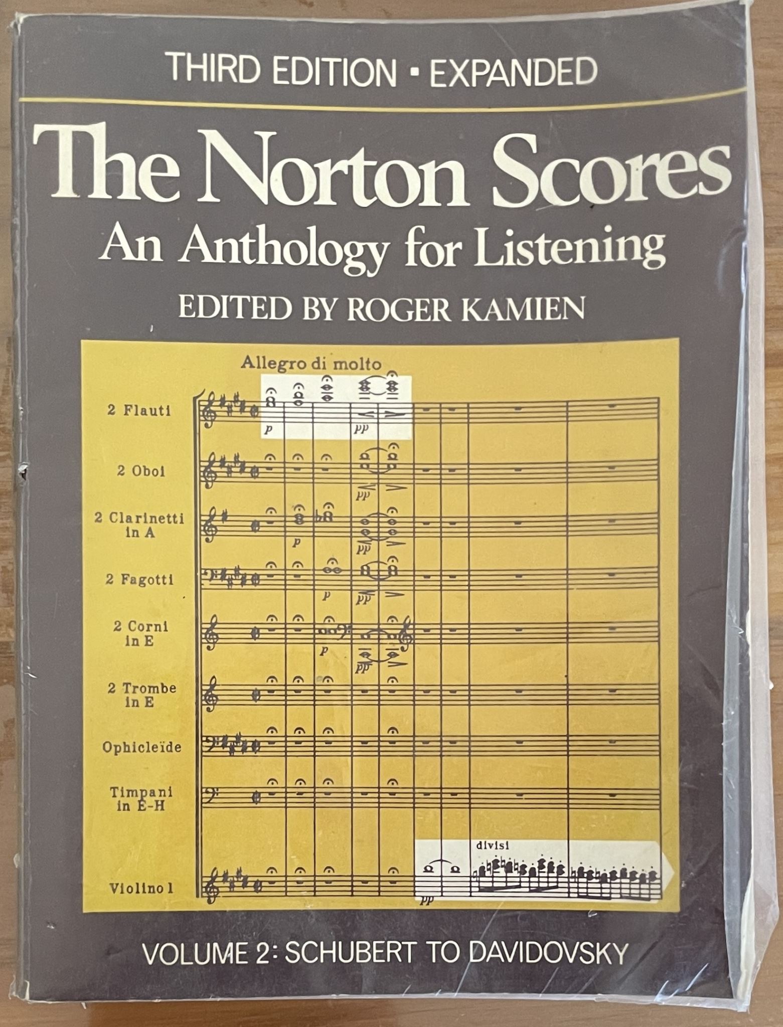 The Norton Scores An Anthology for Listening Volume 2 Schubert to Davidovsky