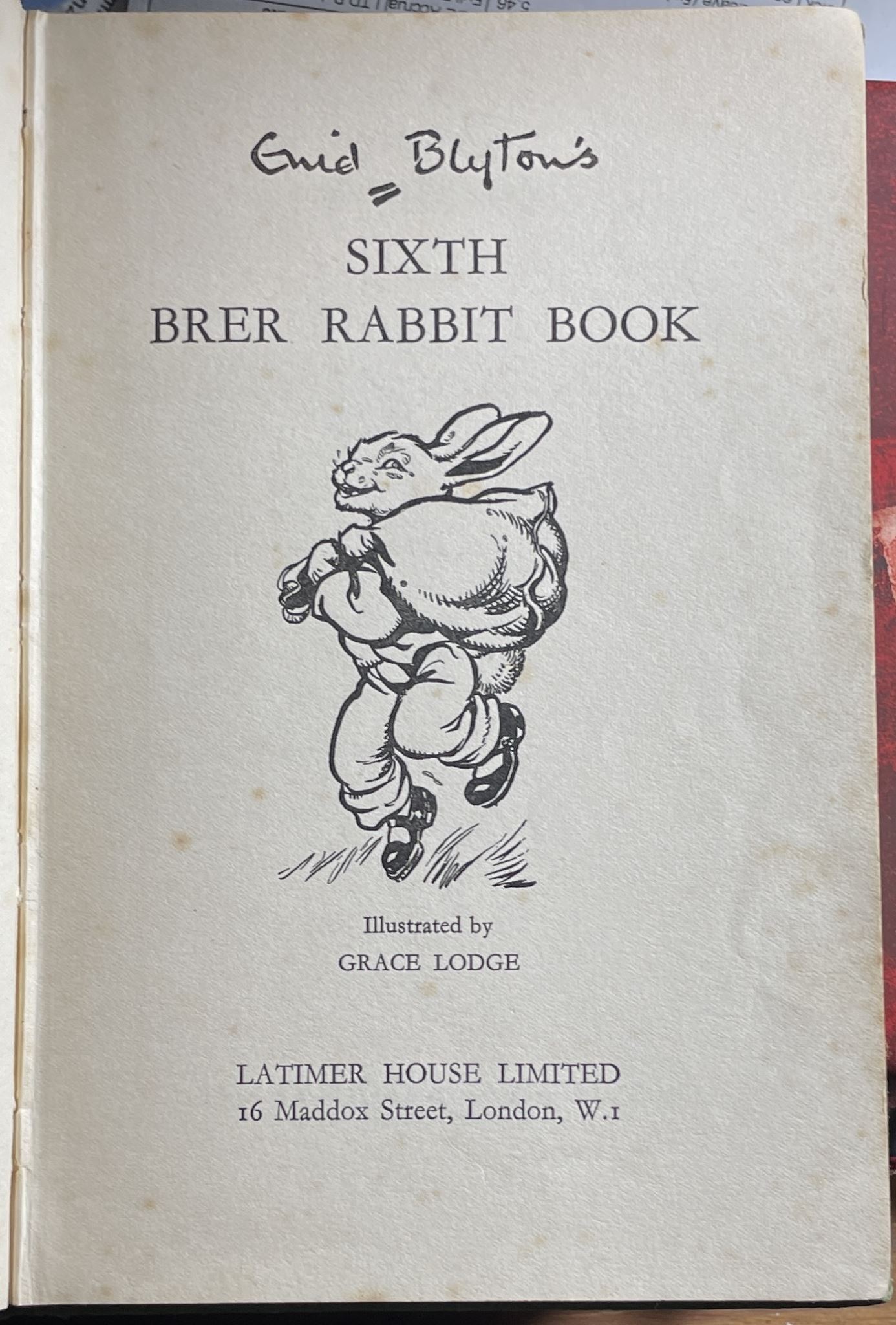 Enid Blyton's Sixth Brer Rabbit Book (1955)