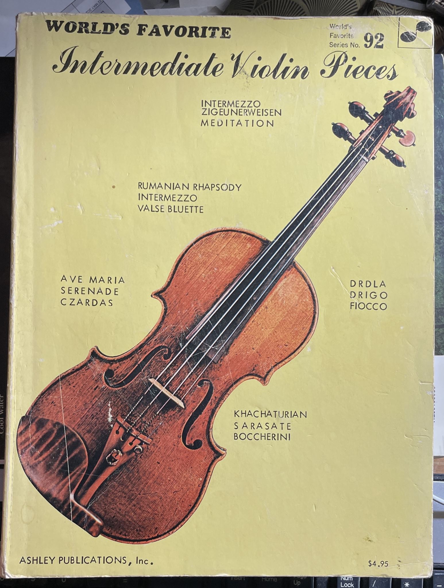 World's Favorite Series No 92 Intermediate Violin Pieces Piano Part